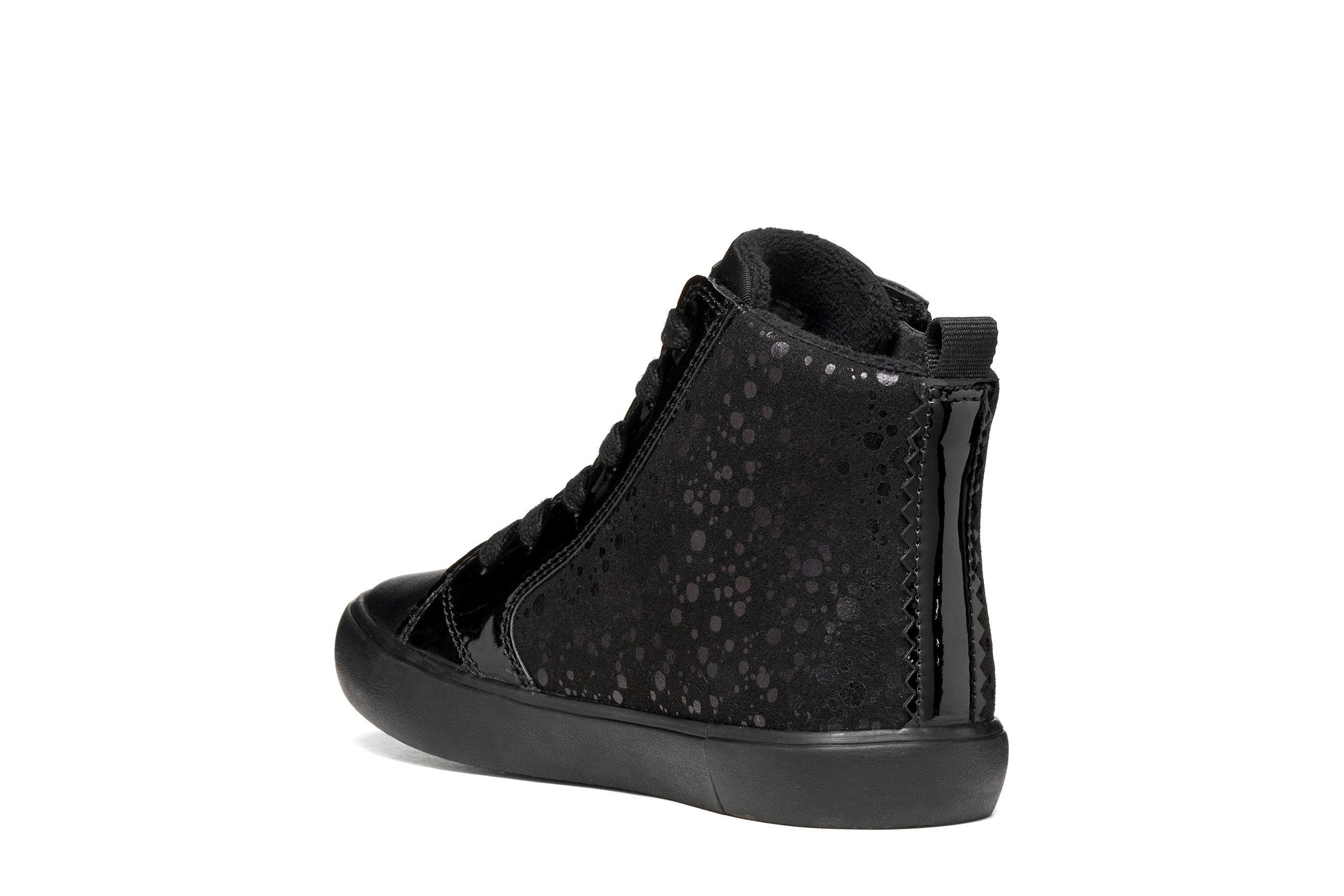 Geox J GISLI GIRL Sneaker Schnürboots in Metallicoptik, Warmfutter, Größenschablone zum Download