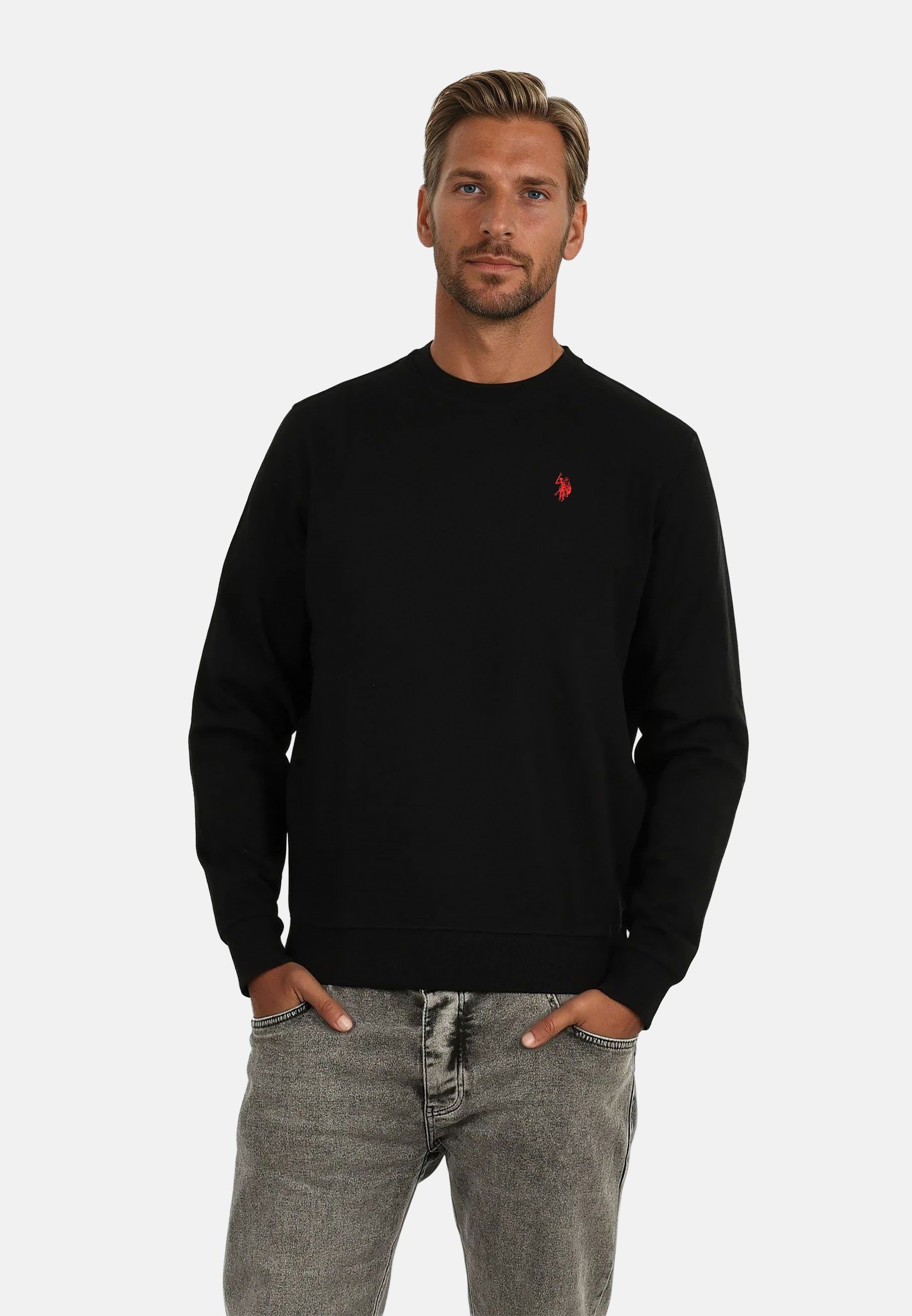 U.S. Polo Assn. Rundhalspullover Pullover USKiaan – Herren Sweatshirt mit R günstig online kaufen