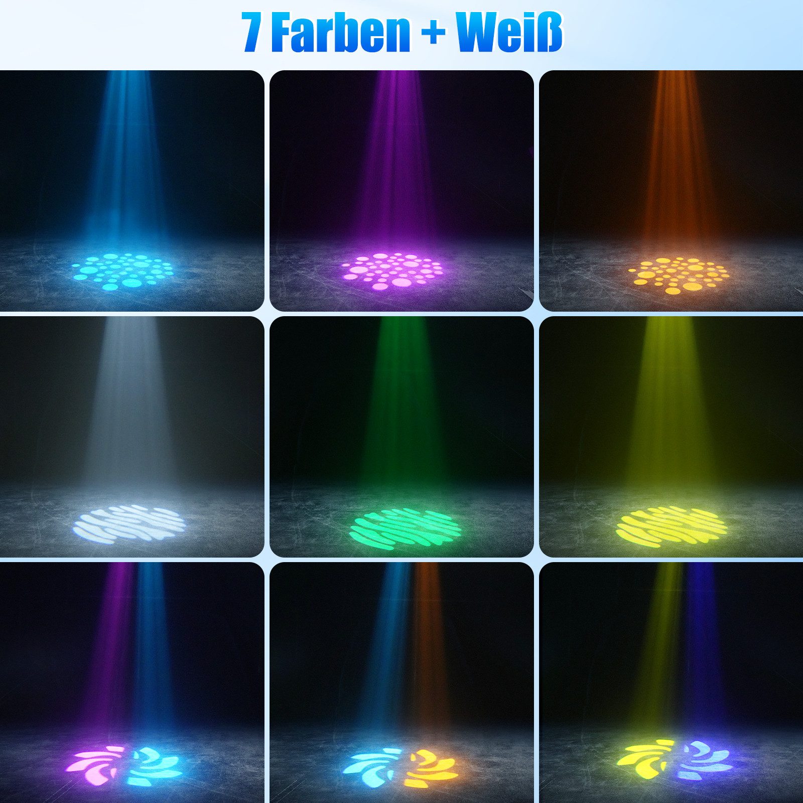 ZonQoonz Discolicht 100W Moving Head Light, BühnenLicht Gobo Strahl Für DJ Party Disco