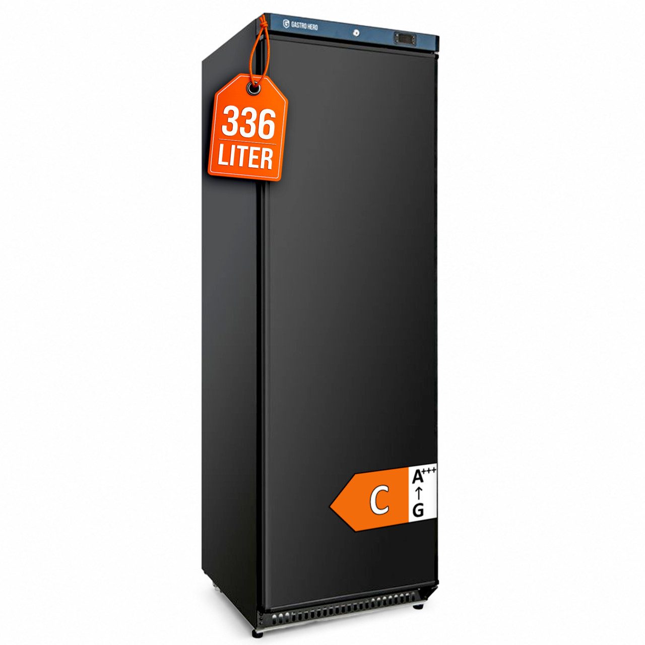 GastroHero Gefrierschrank Lagertiefkühlschrank ECO 400 336 Liter Weiß Umluftkühlung LTSE400B, 187.5 cm hoch, 60 cm breit, kompakte Tiefkühllösung für Gastronomie und Gemeinschaftsküchen