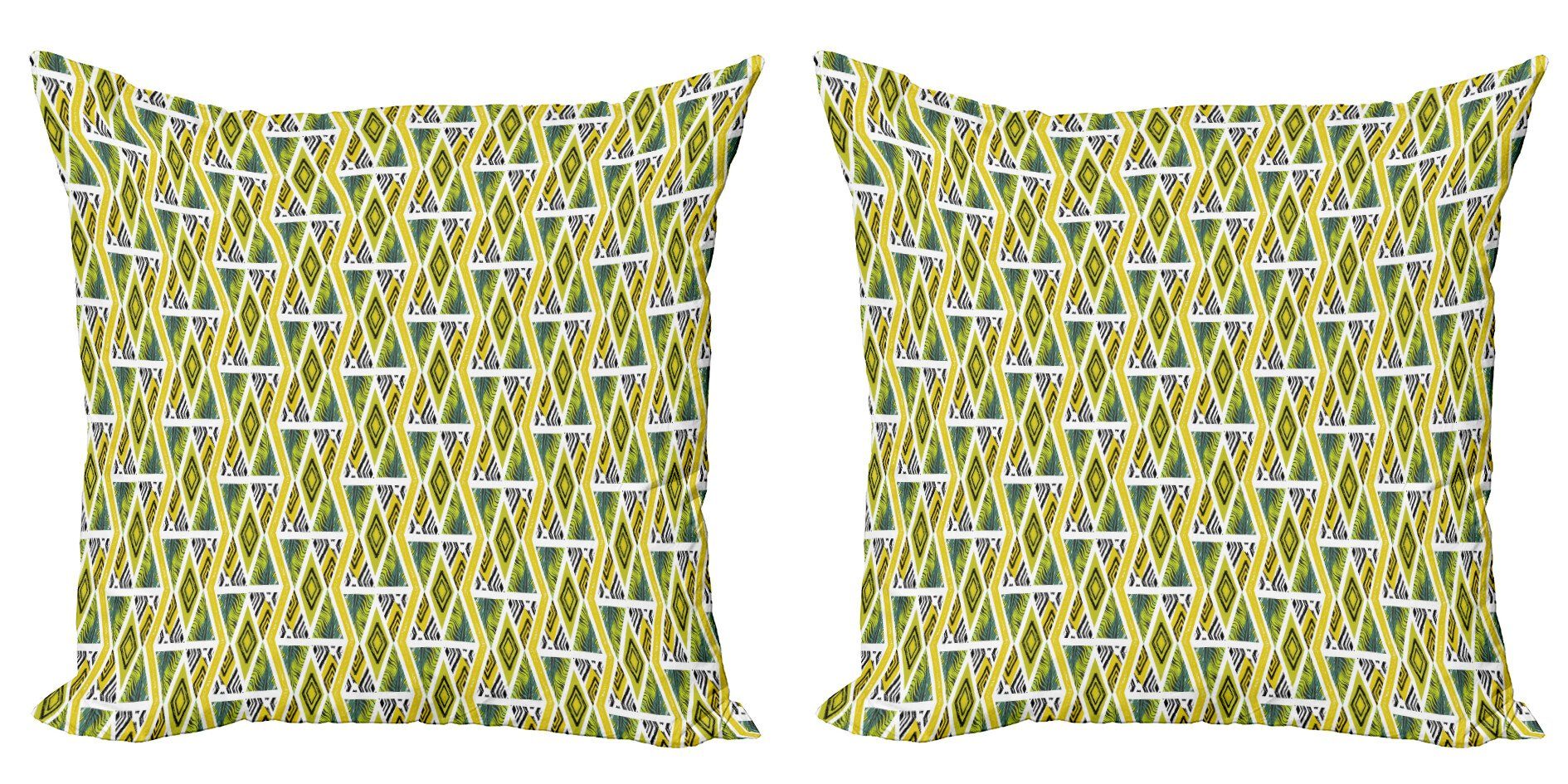 Kissenbezüge Modern Accent Doppelseitiger Digitaldruck, Abakuhaus (2 Stück), Tropisch Exotische Muster Zebra-Streifen