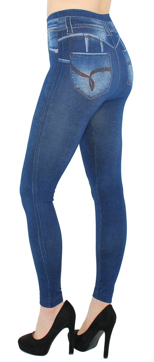 dy_mode Jeggings Damen Leggings in Jeans Optik Bequem Jeggings High Waist J günstig online kaufen