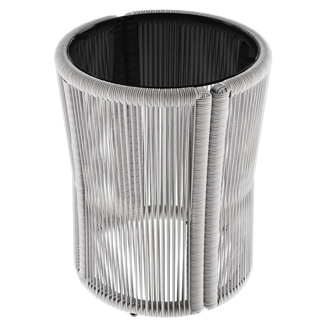 STEELSØN Beistelltisch Nair (Gartentisch), wetterfest, Tischplatte Durchmesser 35cm, 40x40x49 cm