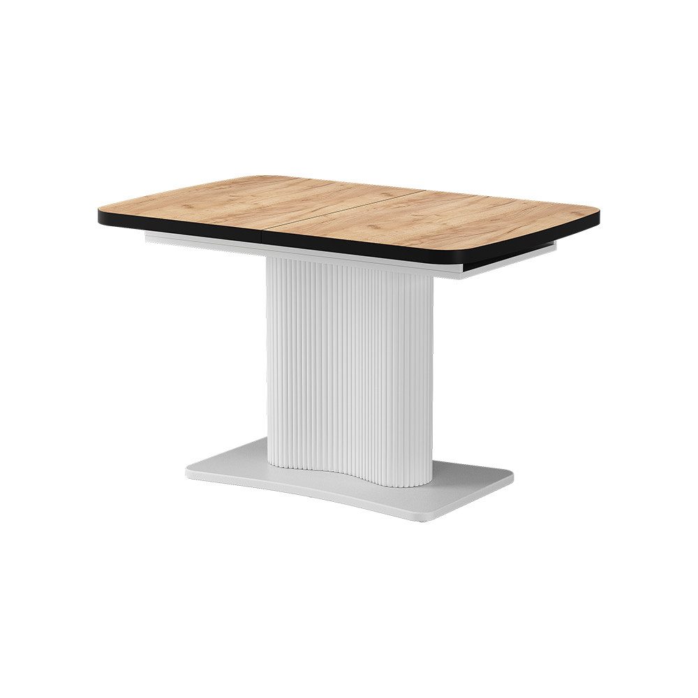 Vicco Esstisch Fenaro, Schwarz/Weiß/Weiß, 120 x 80 cm ausziehbar (1-St)