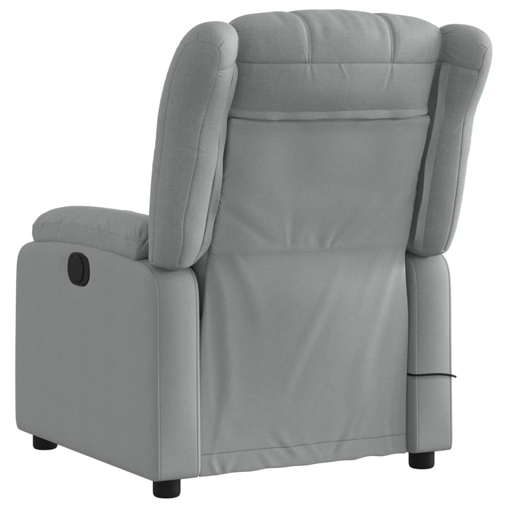 vidaXL Sessel Massage-Relaxsessel, hellgrauer Stoff (1-St)
