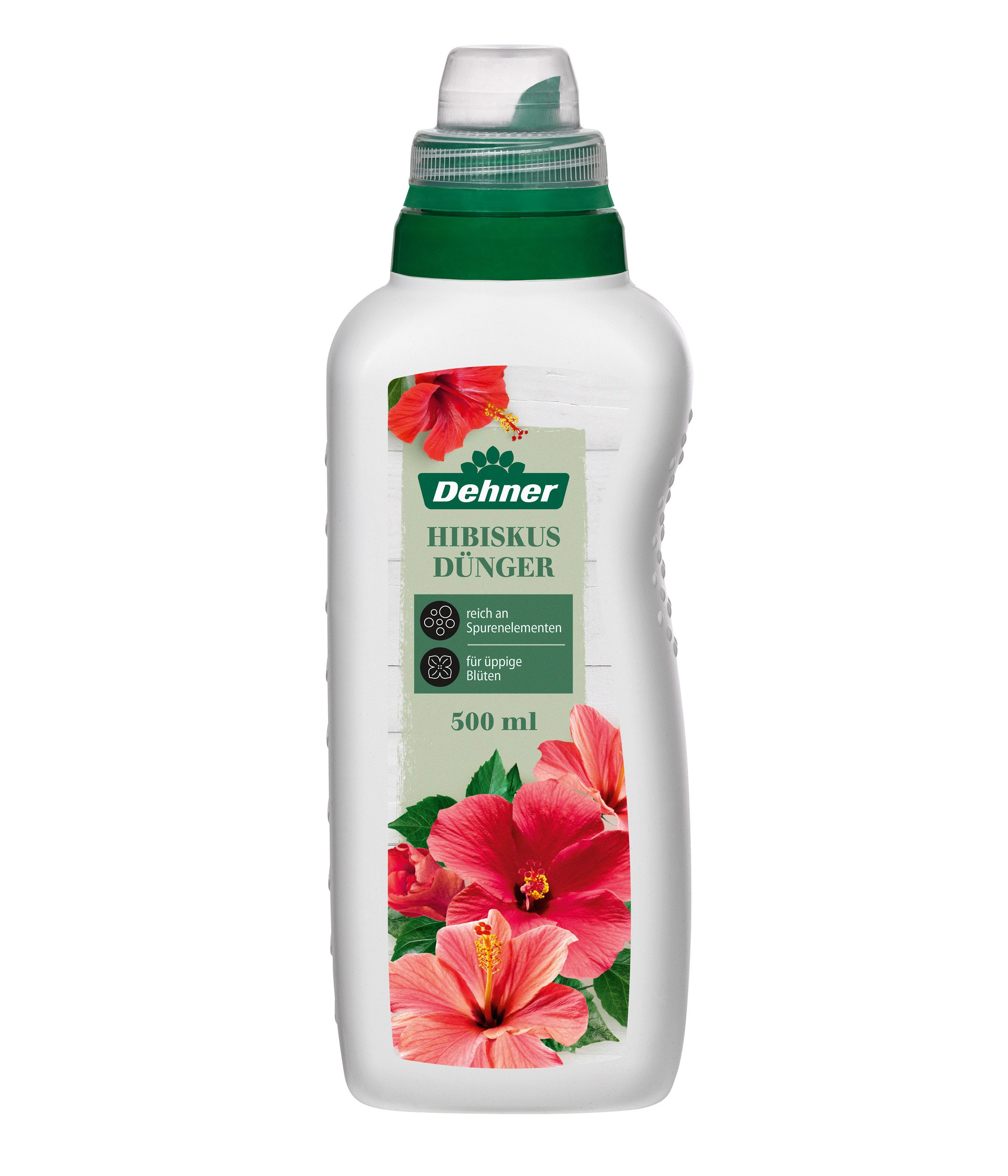 Dehner Blumendünger Hibiskusdünger, hochwertiger NPK-Dünger, 500 ml, für ca. 100 l, Flüssigdünger, organisch mit Spurennährstoffen