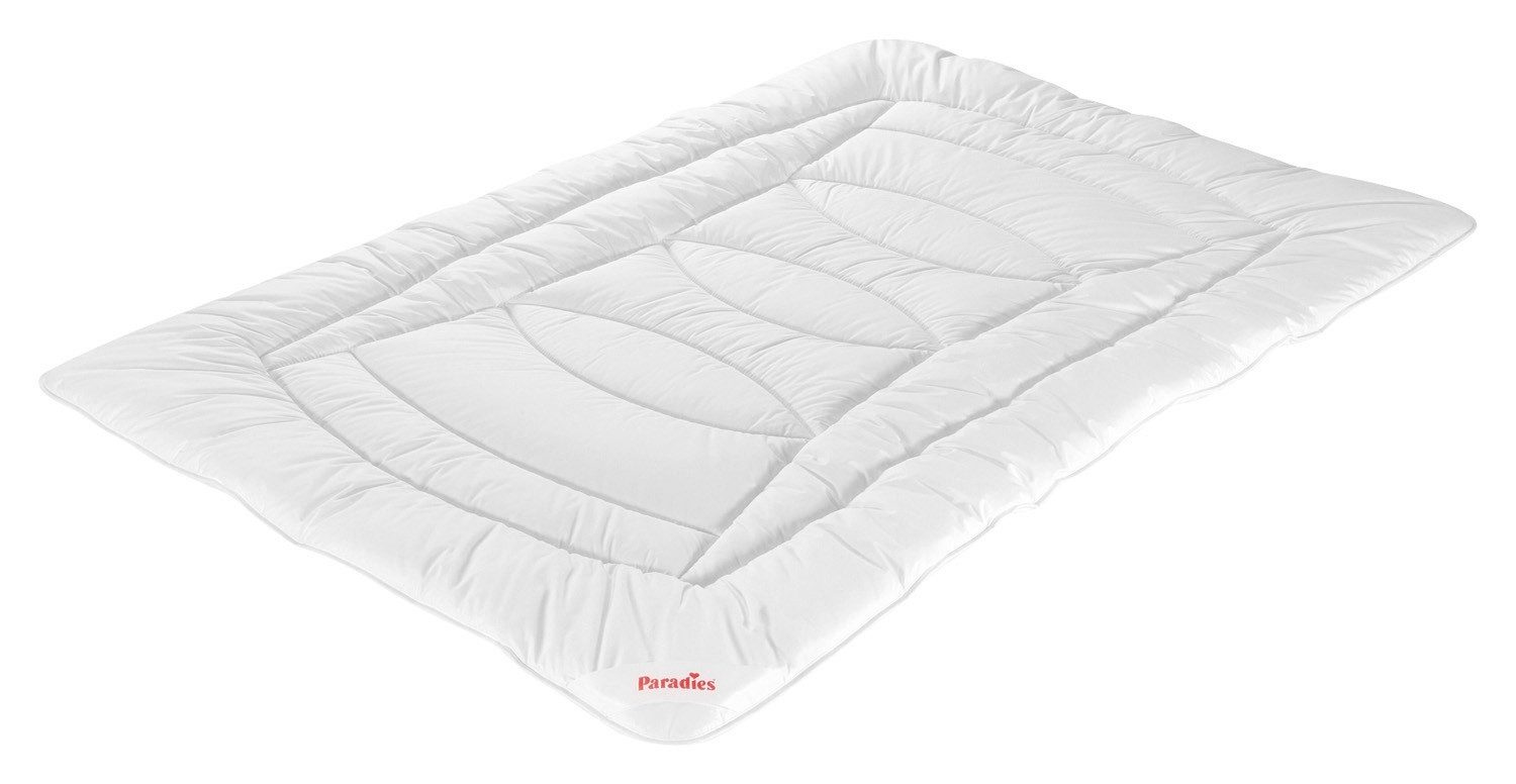 Paradies Baumwollbettdecke NIMA BIO, 155 x 220 cm, Weiß, Textilfaserfüllung, Füllung: Polyester, Lyocell, Bezug: Bio Baumwolle