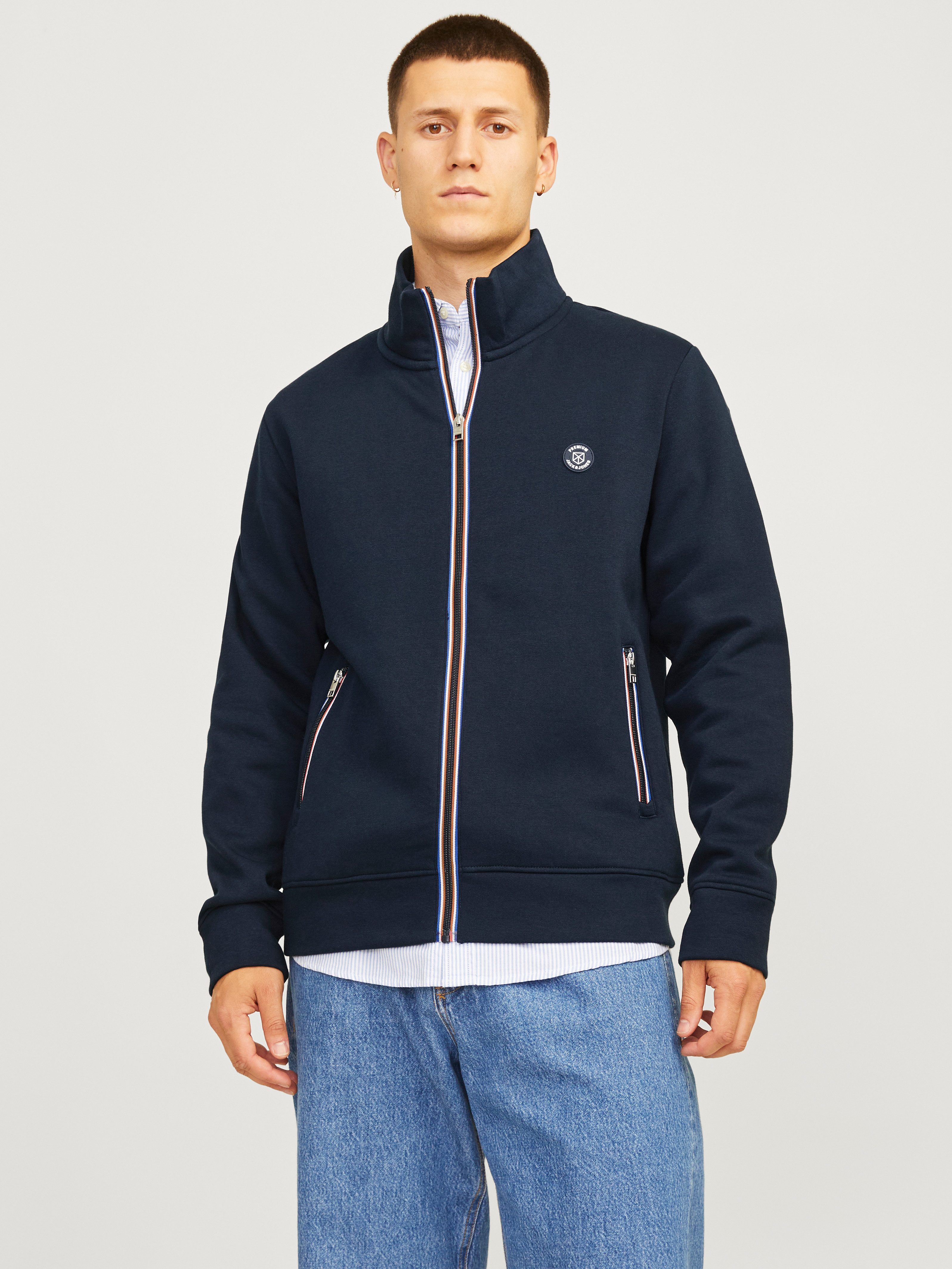 Jack & Jones Sweatjacke JPRBLURONALDO SWEAT ZIP CARDIGAN SMU LN Baumwollmischung, regular fit