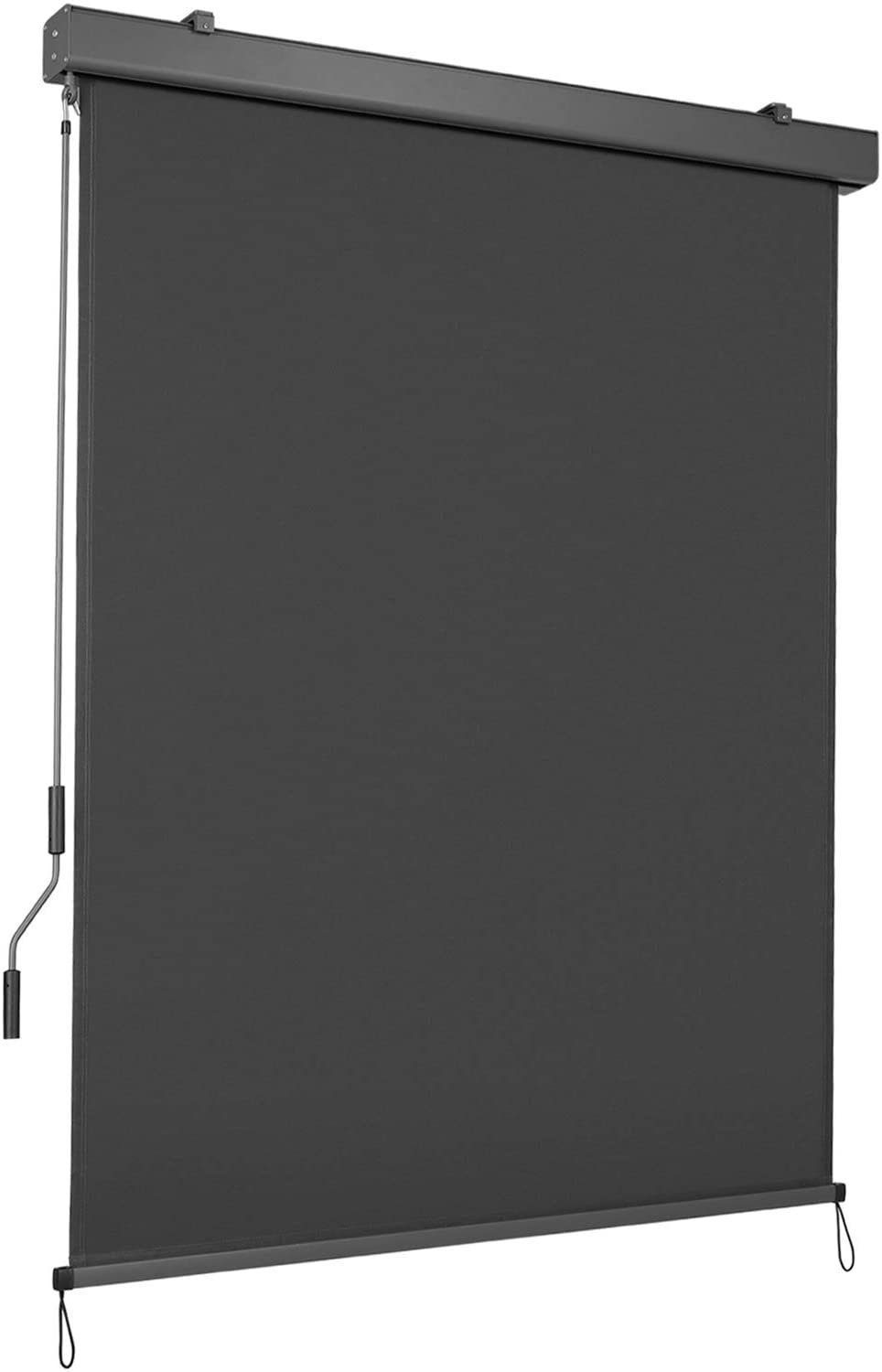 MVPower Senkrechtmarkise mit Handkurbel und Markisenkassette