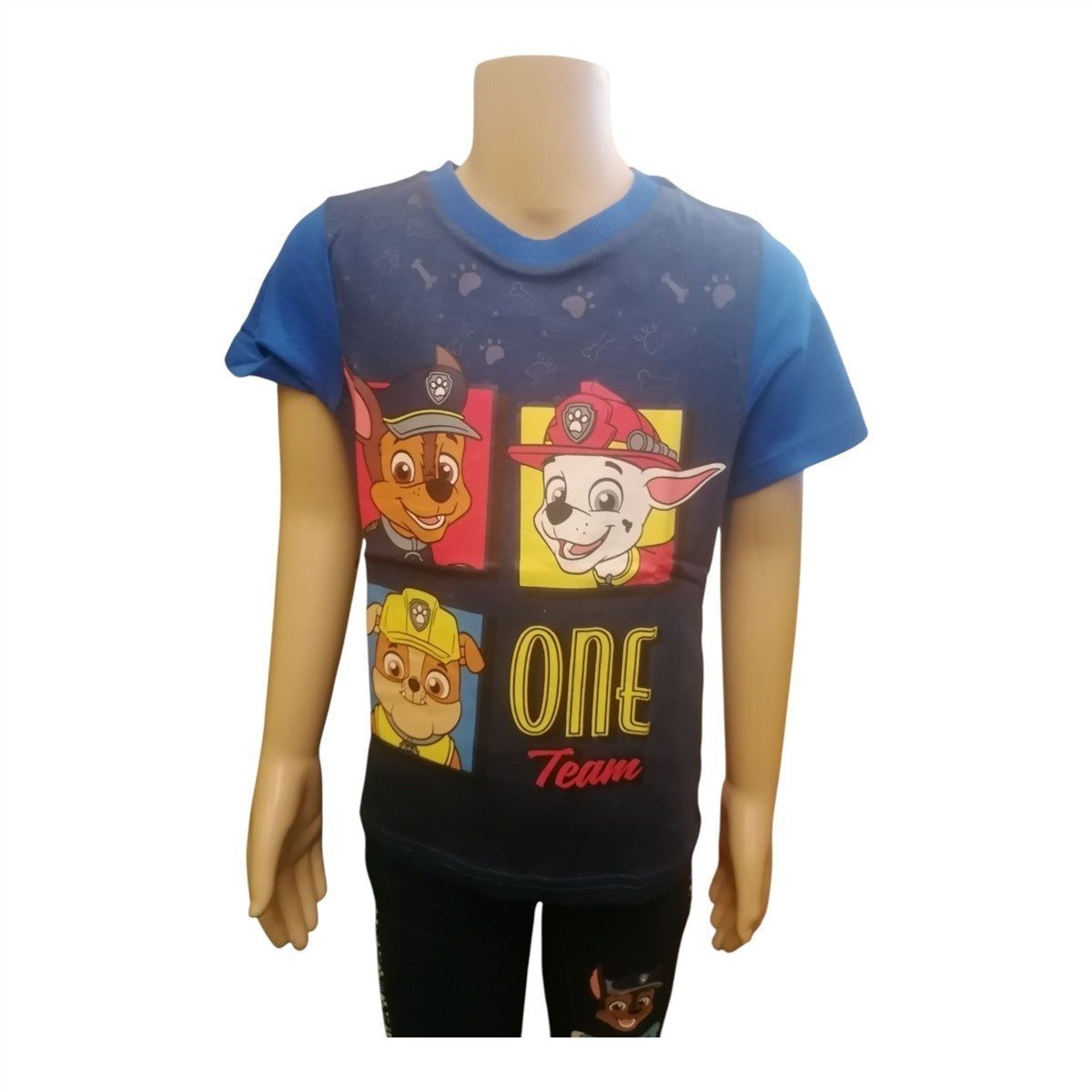 T-Shirt Kurzärmliges PAW Patrol-T-Shirt für Jungen, "One Team", Größen 98-12