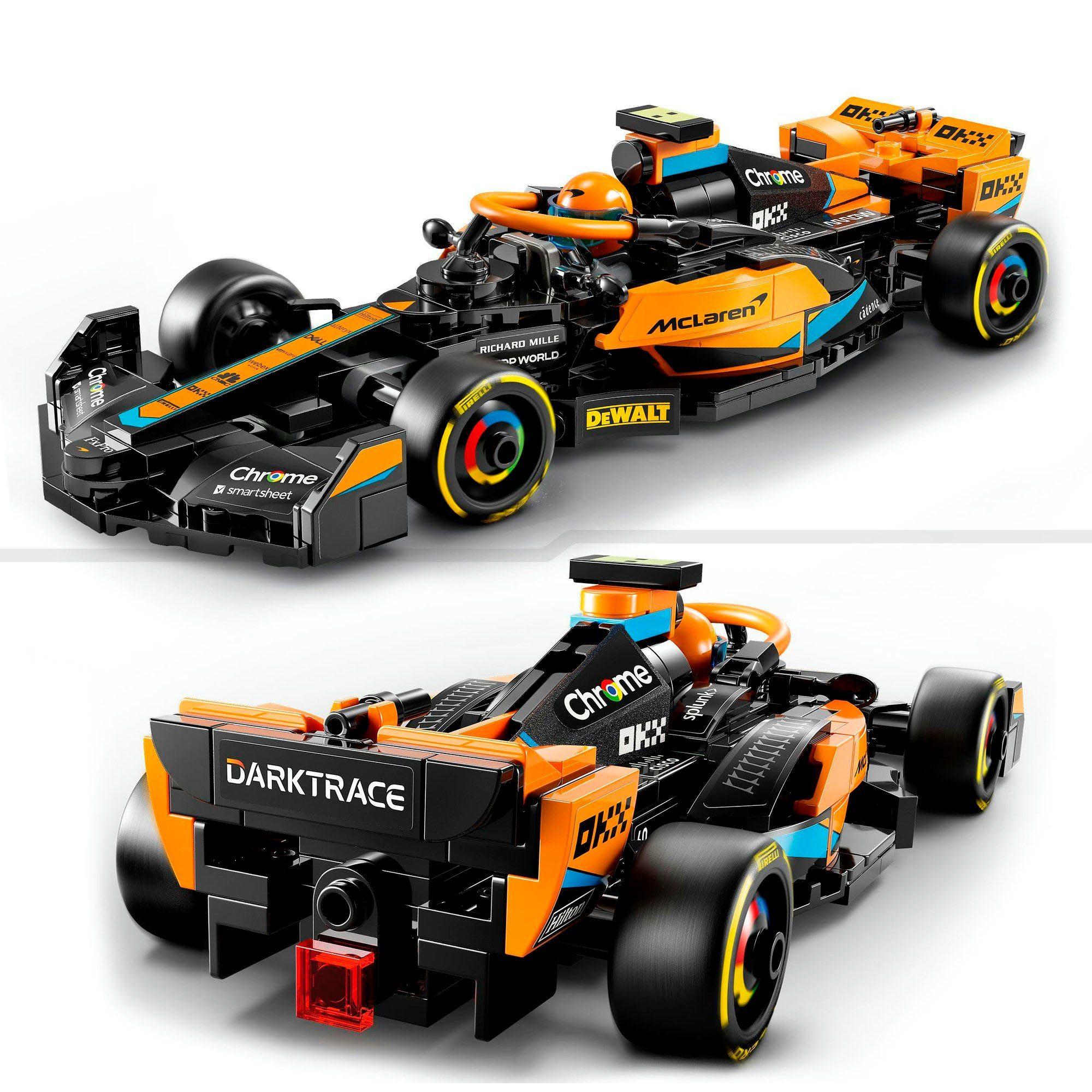 LEGO® McLaren Formel-1 Rennwagen 2023 (76919), LEGO Speed Champions Konstruktionsspielsteine, (245 St), Made in Europe – Bild 4 von 5
