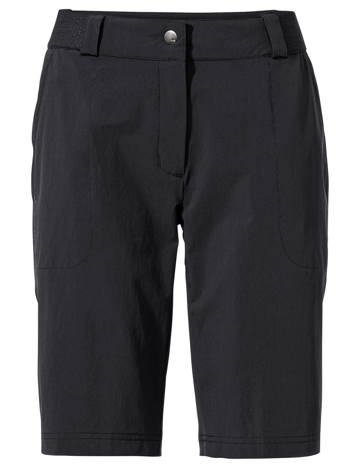 VAUDE Funktionshose Women's Farley Knopf Stretch II black (1-tlg) Grüner Shorts