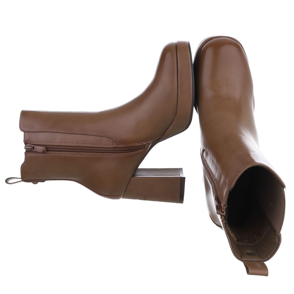 Ital-Design Elegante Chelsea-Stiefel mit Blockabsatz für Damen High-Heel-St günstig online kaufen