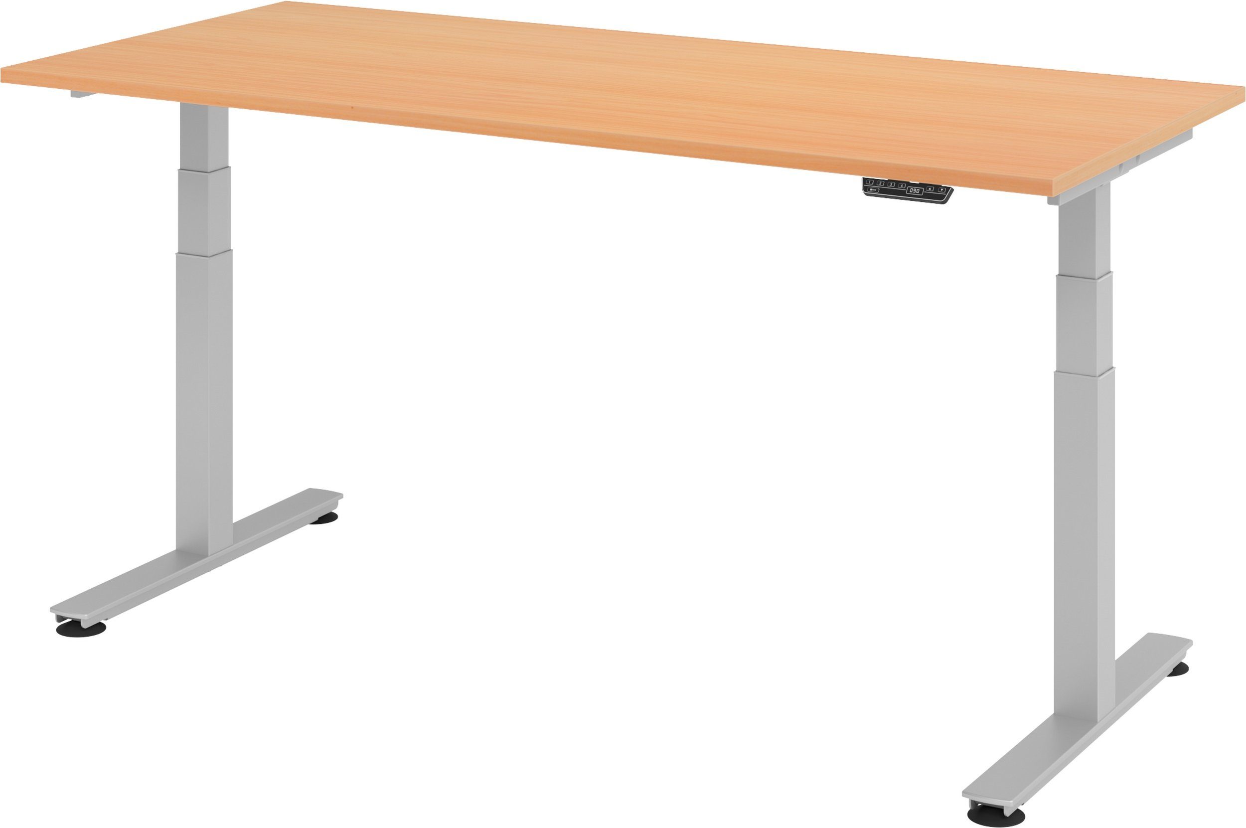 bümö Schreibtisch Schreibtisch elektrisch XDSM, Rechteck: 180 x 80 cm - Dekor: Buche | Schreibtische