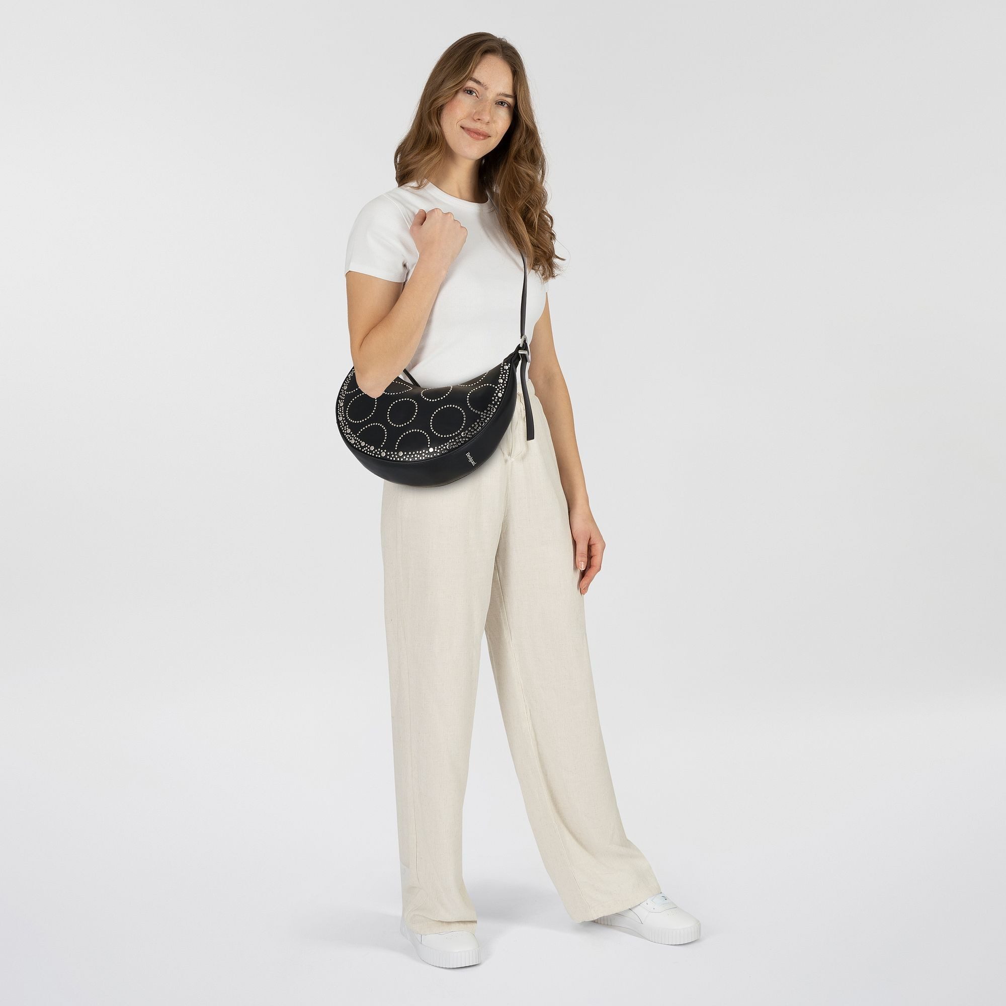 Desigual Schultertasche Punkette, Polyurethan