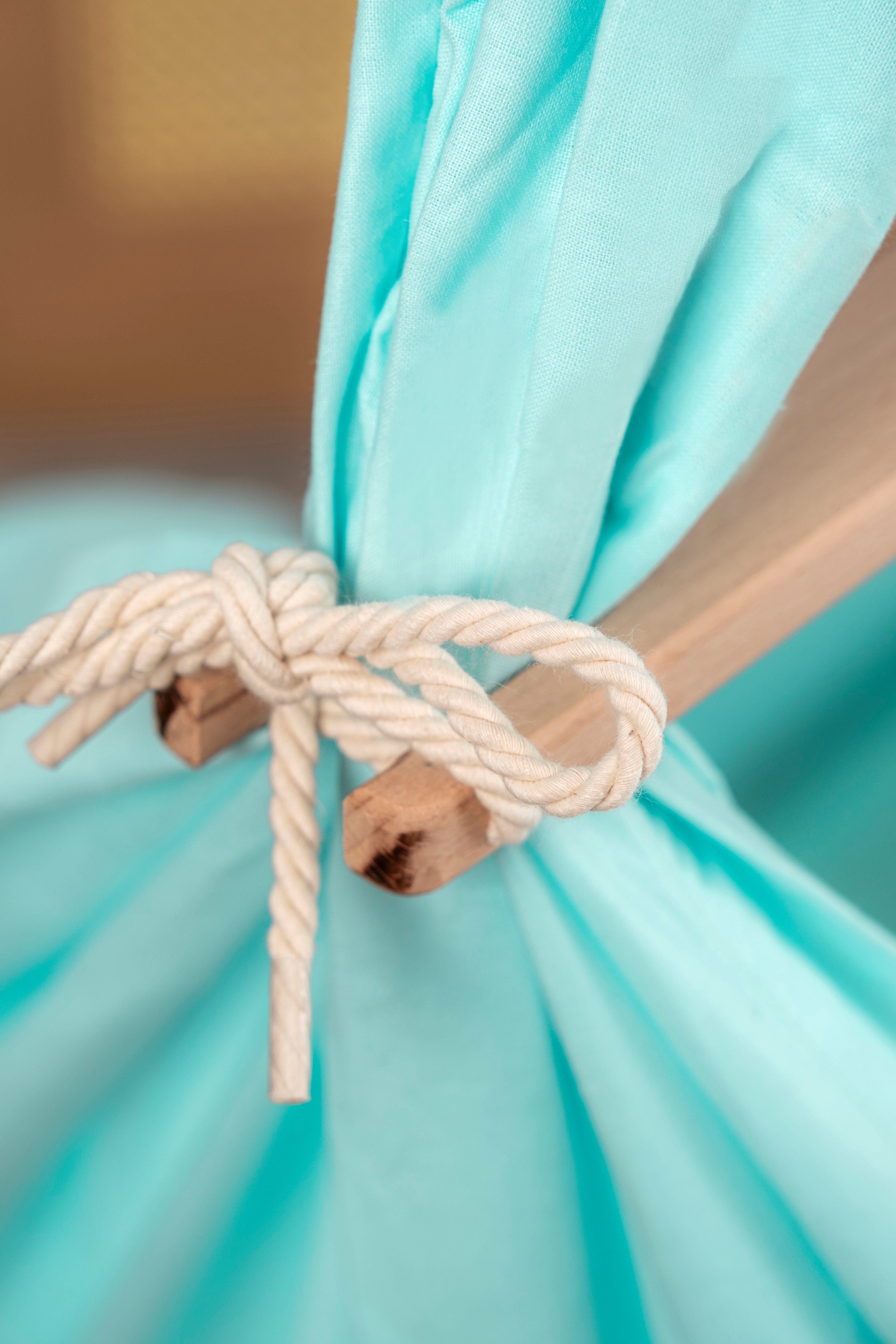 Carpetia Federwippe BABYHÄNGEMATTE Federwiegen inkl. Feder bis 15 kg - türkis