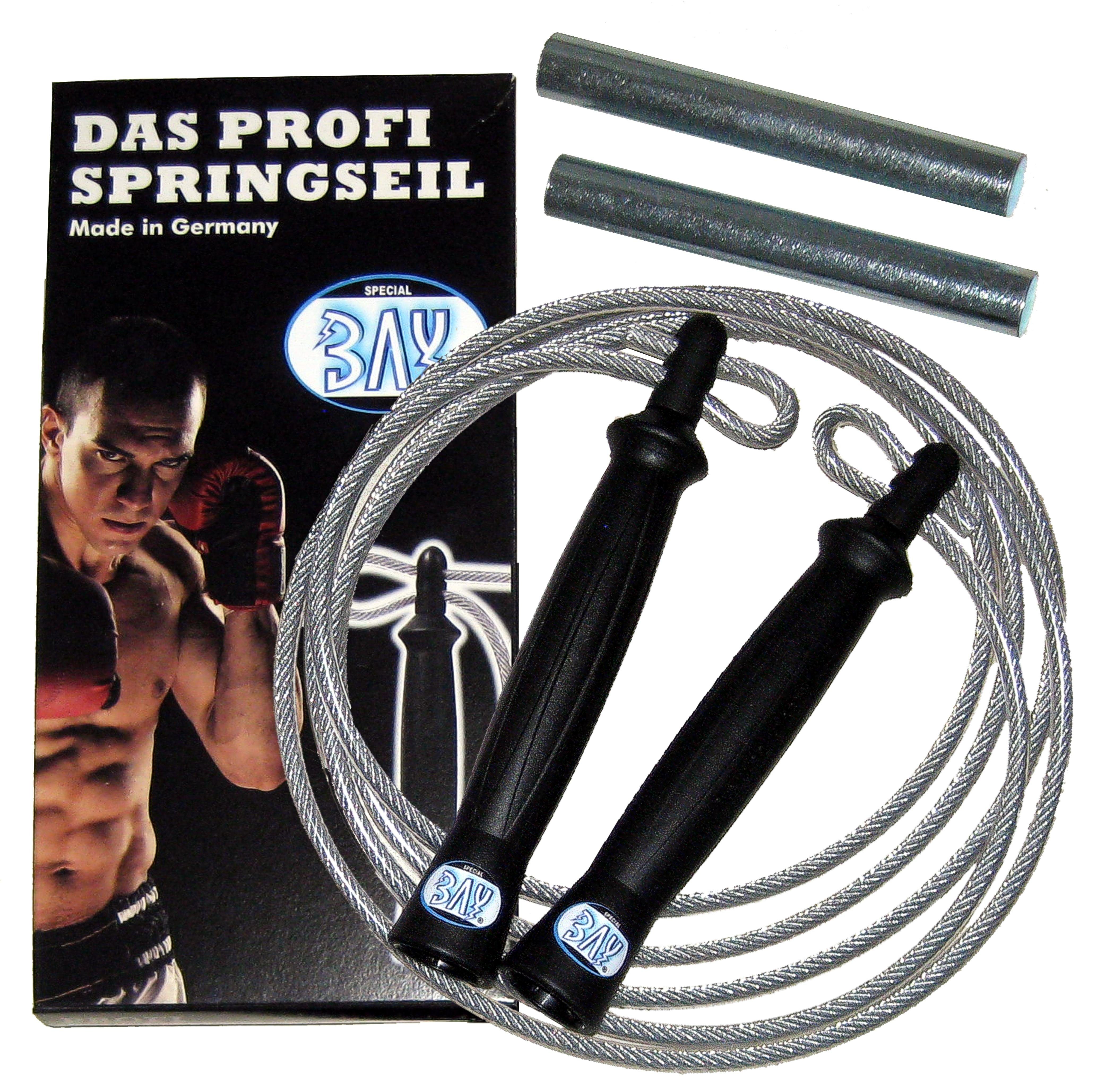 BAY-Sports Springseil Made in Germany Springseil mit Gewichte Delux 280 | Springseile