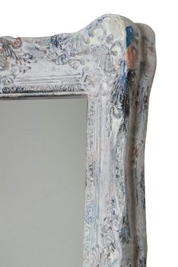 elbmöbel Wandspiegel Wandspiegel Tilda weiß shabby 54x42x6, Spiegel: Wandspiegel 54x42x6 cm silber Barock