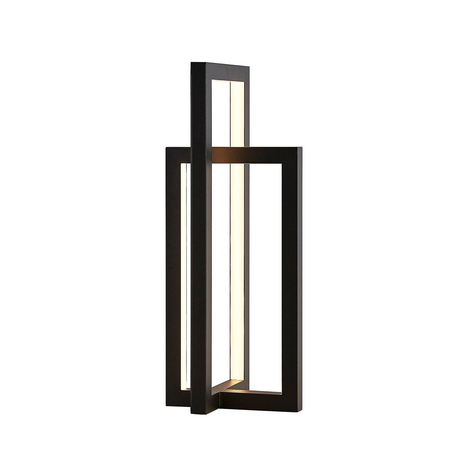 Lucande LED Tischleuchte Hylda, dimmbar, LED-Leuchtmittel fest verbaut, warmweiß, Modern, Eisen, Aluminium, Polycarbonat, Schwarz matt, 2 flammig, inkl.