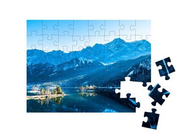 puzzleYOU Puzzle Klarer Eibsee am Fuße der Zugspitze, 48 Puzzleteile, puzzleYOU-Kollektionen Zugspitze