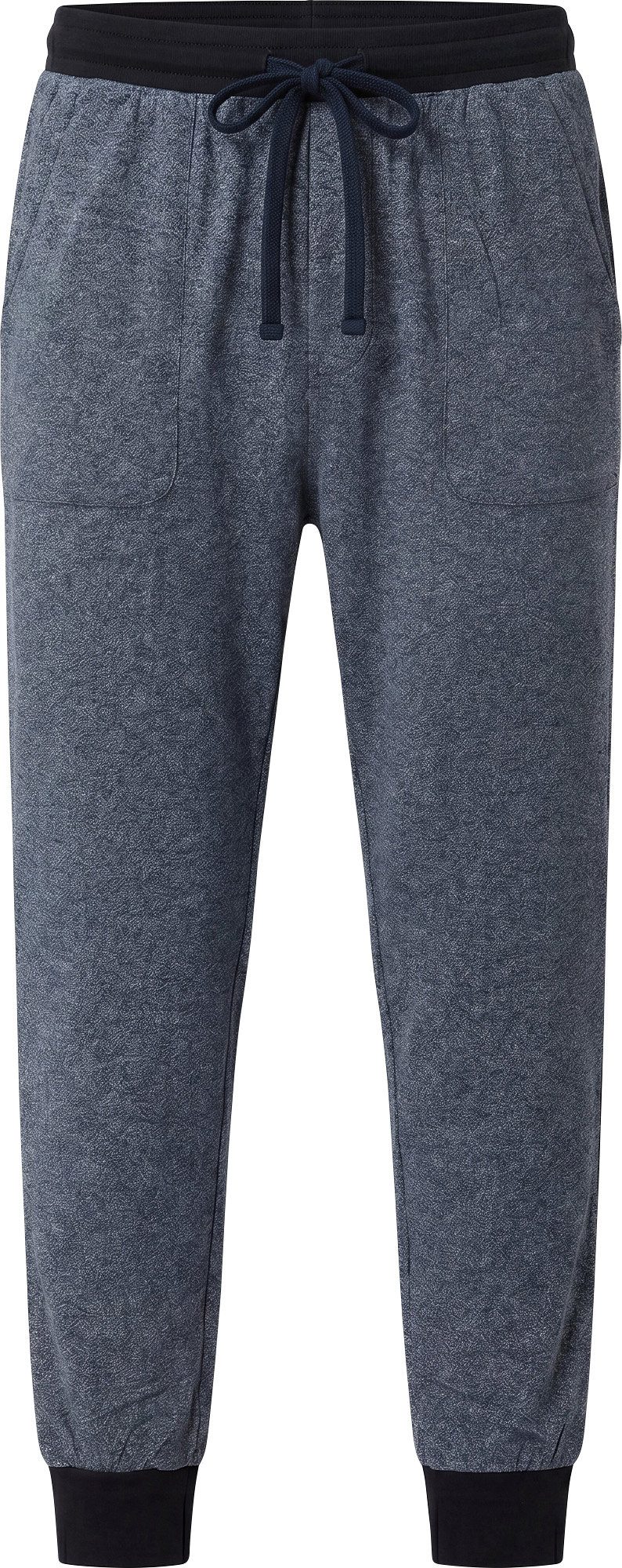 Phil & Co. Schlafhose Herren-Hose meliert, lang Single-Jersey Uni