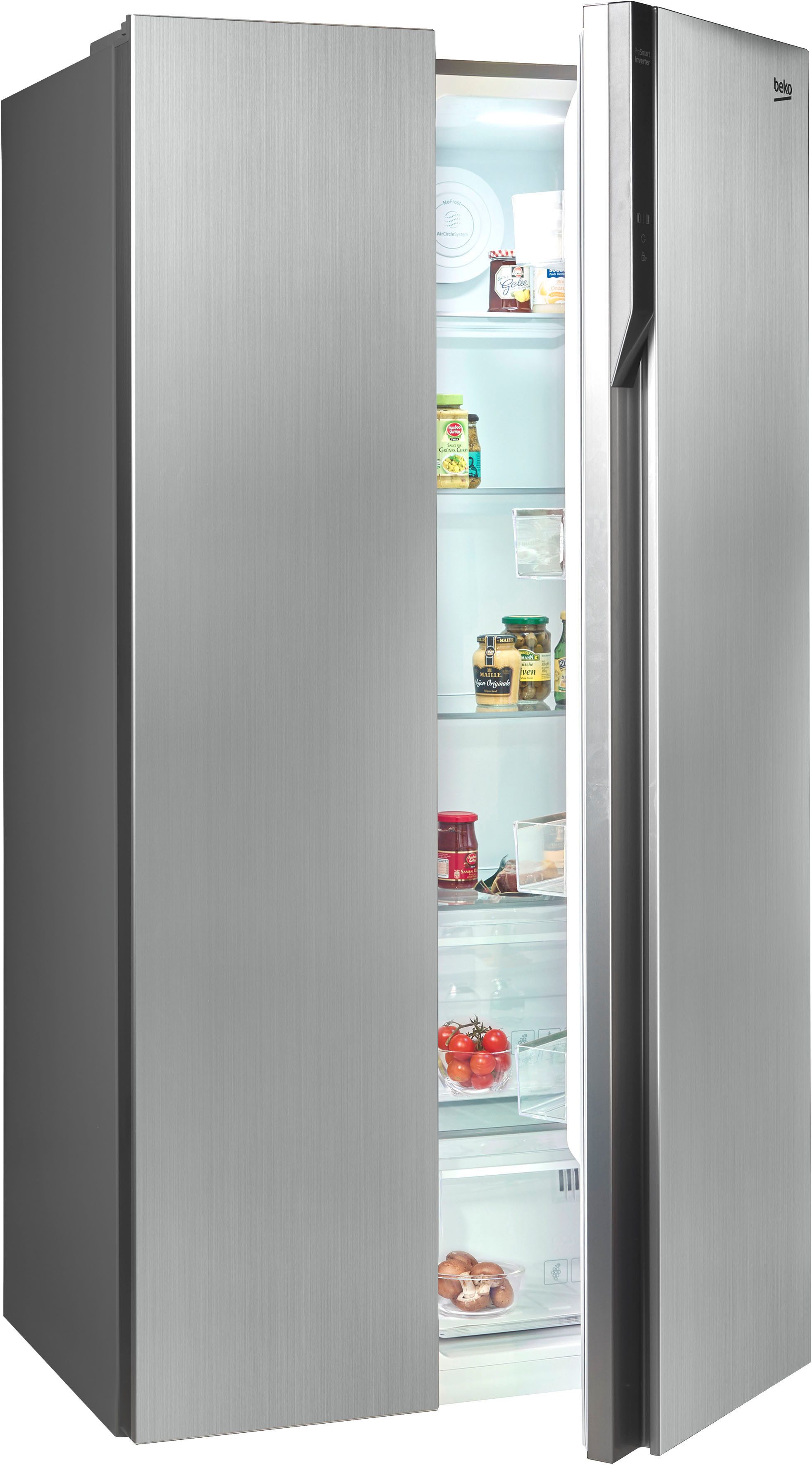 BEKO Side-by-Side GNO5322XPN 8996313200, 177 cm hoch, 90 cm breit, ProSmart Inverter Motor – langlebig und mit 10 Jahren Garantie