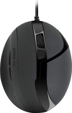 Speedlink peedlink OBSIDIA Ergonomic Mouse mit USB Anschluss schwarz ergonomische Maus (USB, Einstellbare DPI, Ergonomisch, Nur für Rechtshänder, Scrollrad)