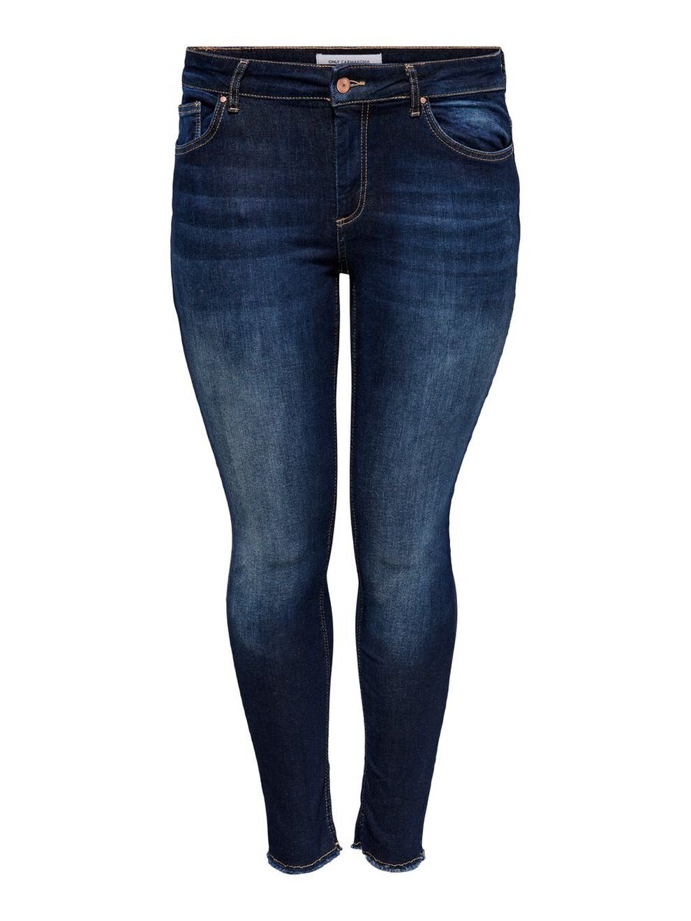 ONLY CARMAKOMA Skinny-fit-Jeans Skinny Stretch Jeans Curvy Plus Size für Damen (1-tlg) Baumwolle unifarben elastisch Reißverschluss casual-Style