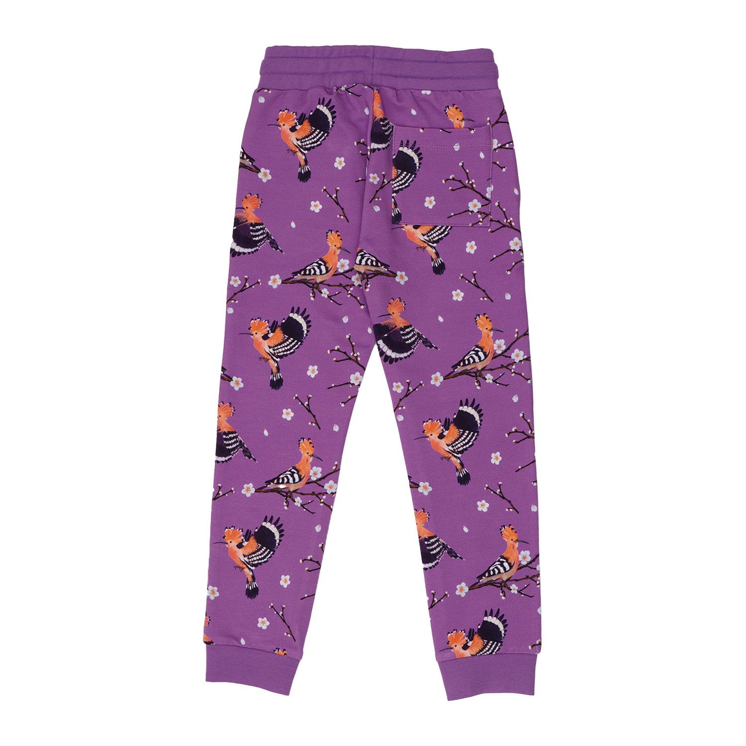Walkiddy Jogger Pants Walkiddy Vögel Kinder Bio Baumwolle GOTS Lila - Bio Baumwolle,GOTS, Kinderbekleidung,nachhaltige Klamotten