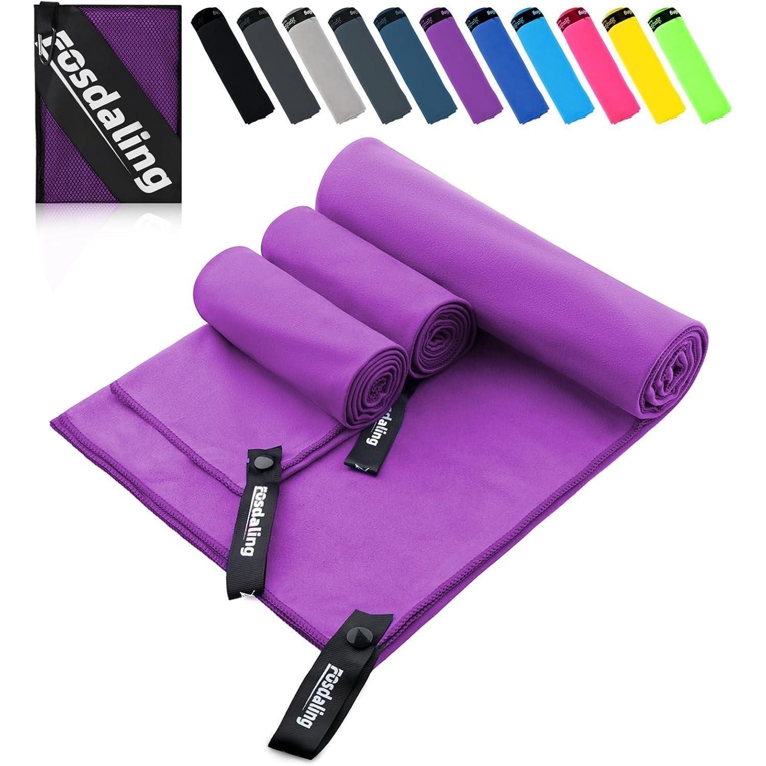 LuxusKollektion Handtuch Set Schnelltrocknendes Mikrofaser Handtuch Set für Fitness & Strand