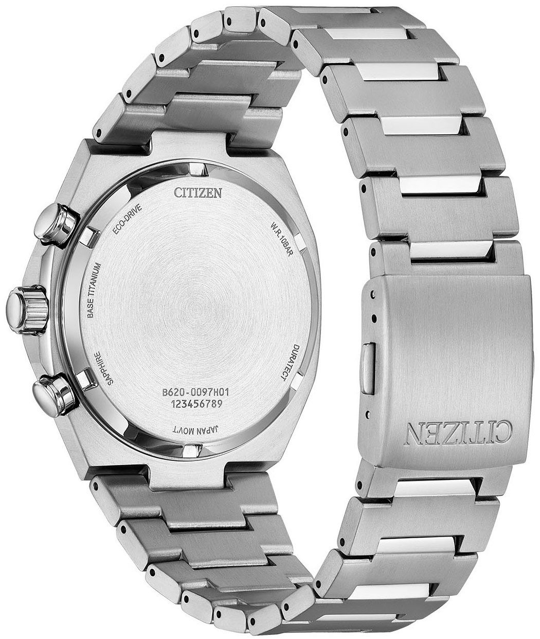Citizen Chronograph CA4610-85Z, Armbanduhr, Herren, Titan, Eco-Drive, Solar, Stoppfunktion, Saphirglas