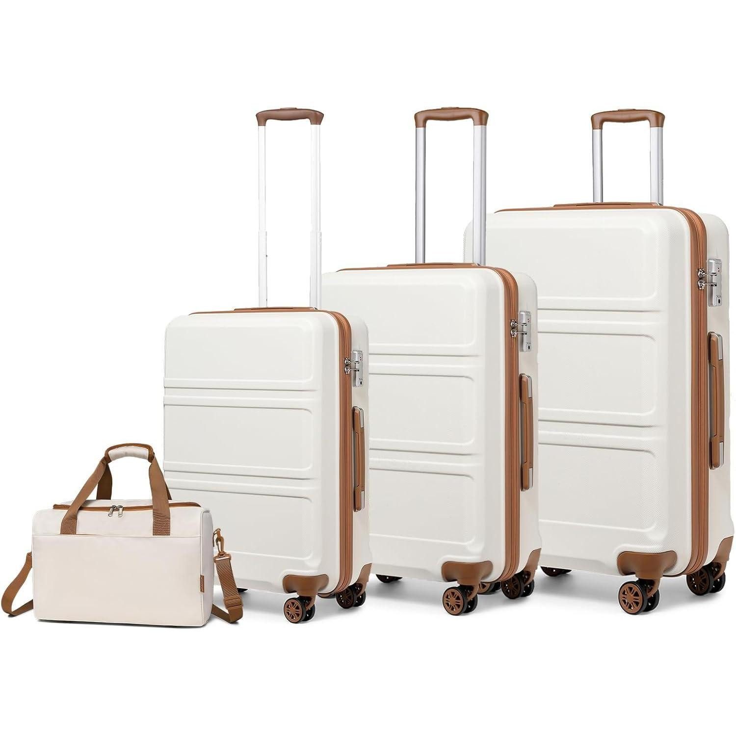 LuxusKollektion Kofferset Großer Reisekoffer Set Trolley 74cm + Ryanair Reisetasche 40x20x25cm