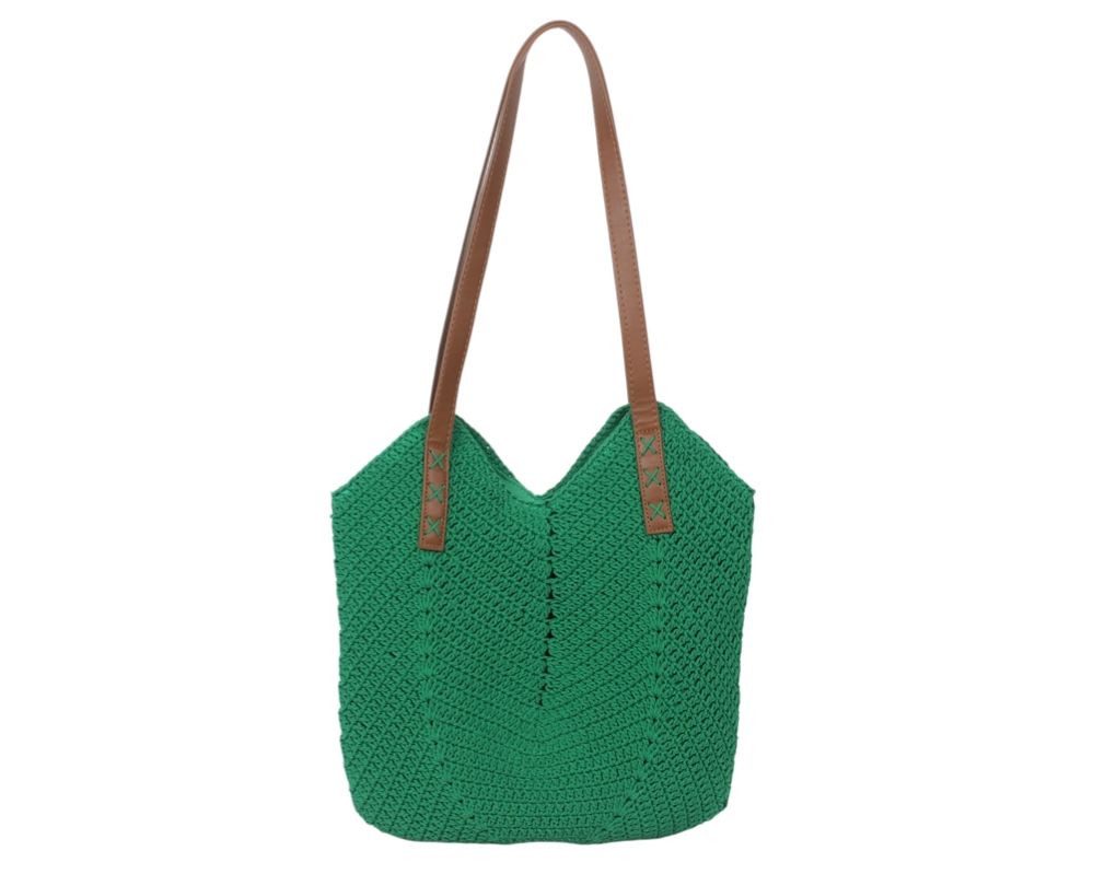 Goodman Design Schultertasche Stylische Schultertasche mit modernem Flechtmuster aus Baumwolle, Innenreißverschluss für mehr Sicherheit