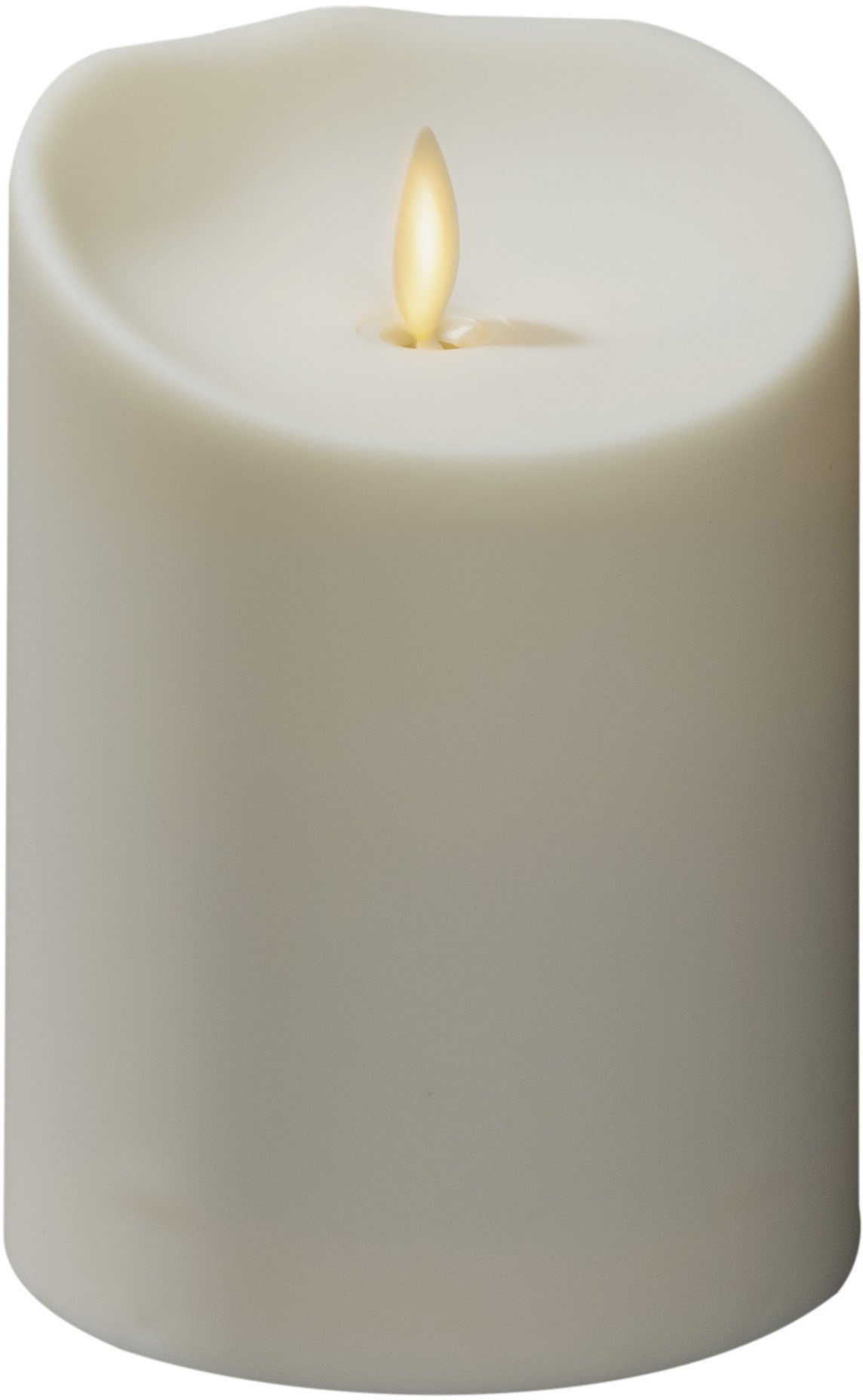 KONSTSMIDE LED-Kerze (1-tlg), LED Kerze cremeweiß, mit 3D Flamme und geschmolzener Kante