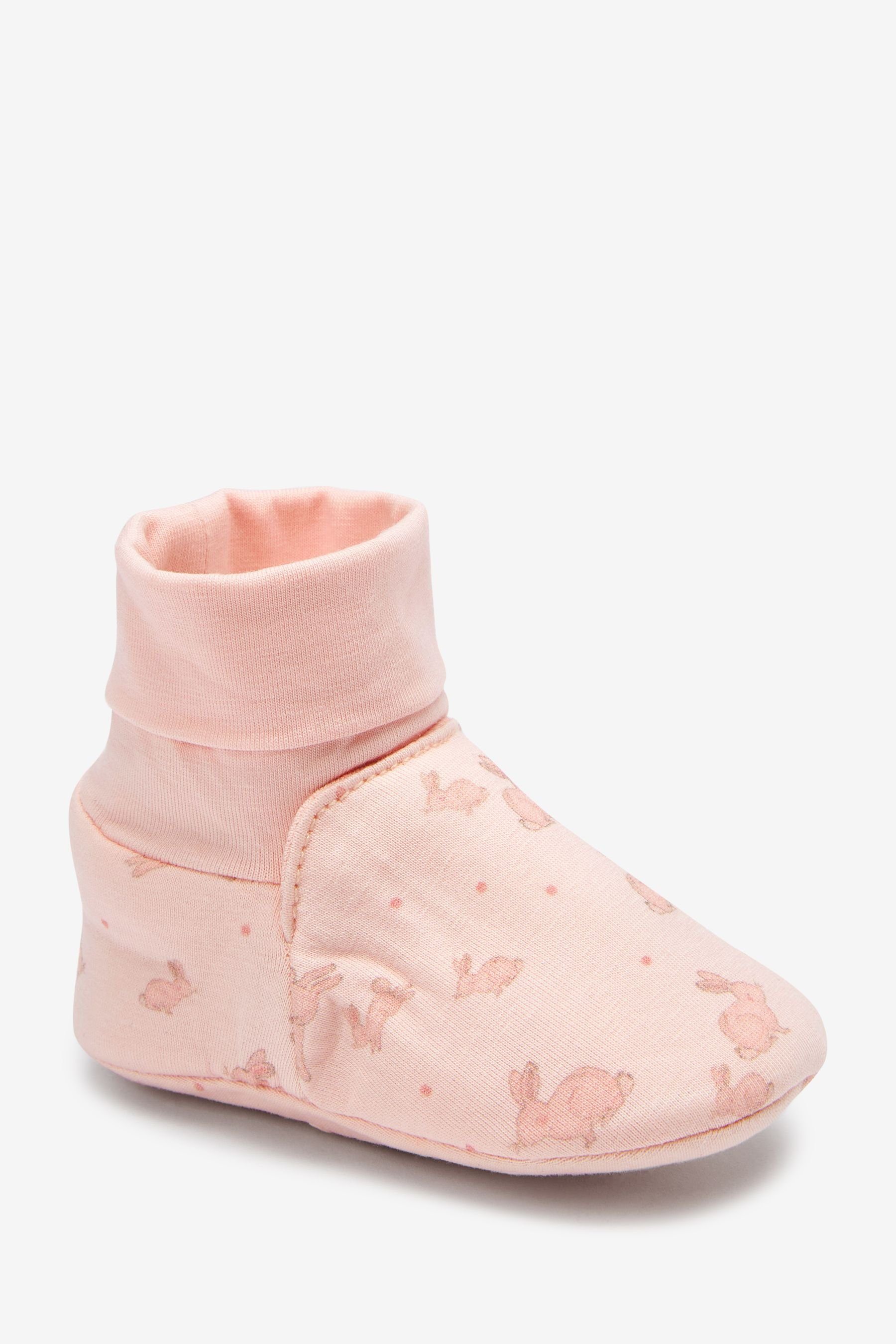 Baumwollanteil x Babystiefel hohem White 2 2 Baby-Stiefelchen mit Next and Pack (1-tlg) Pink