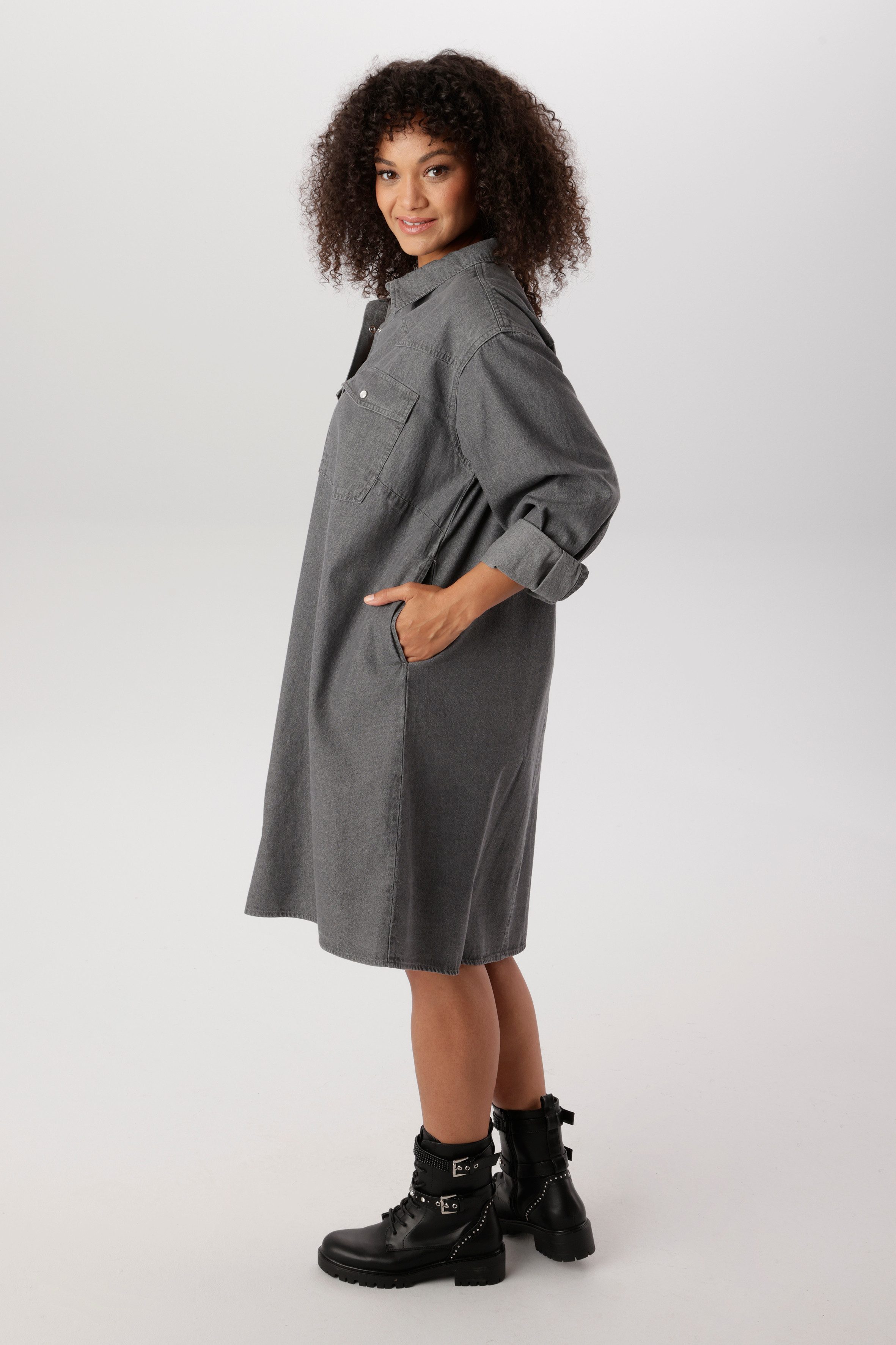 Aniston PLUS Jeanskleid modisches Jeanskleid - NEUE KOLLEKTION – Bild 4 von 5