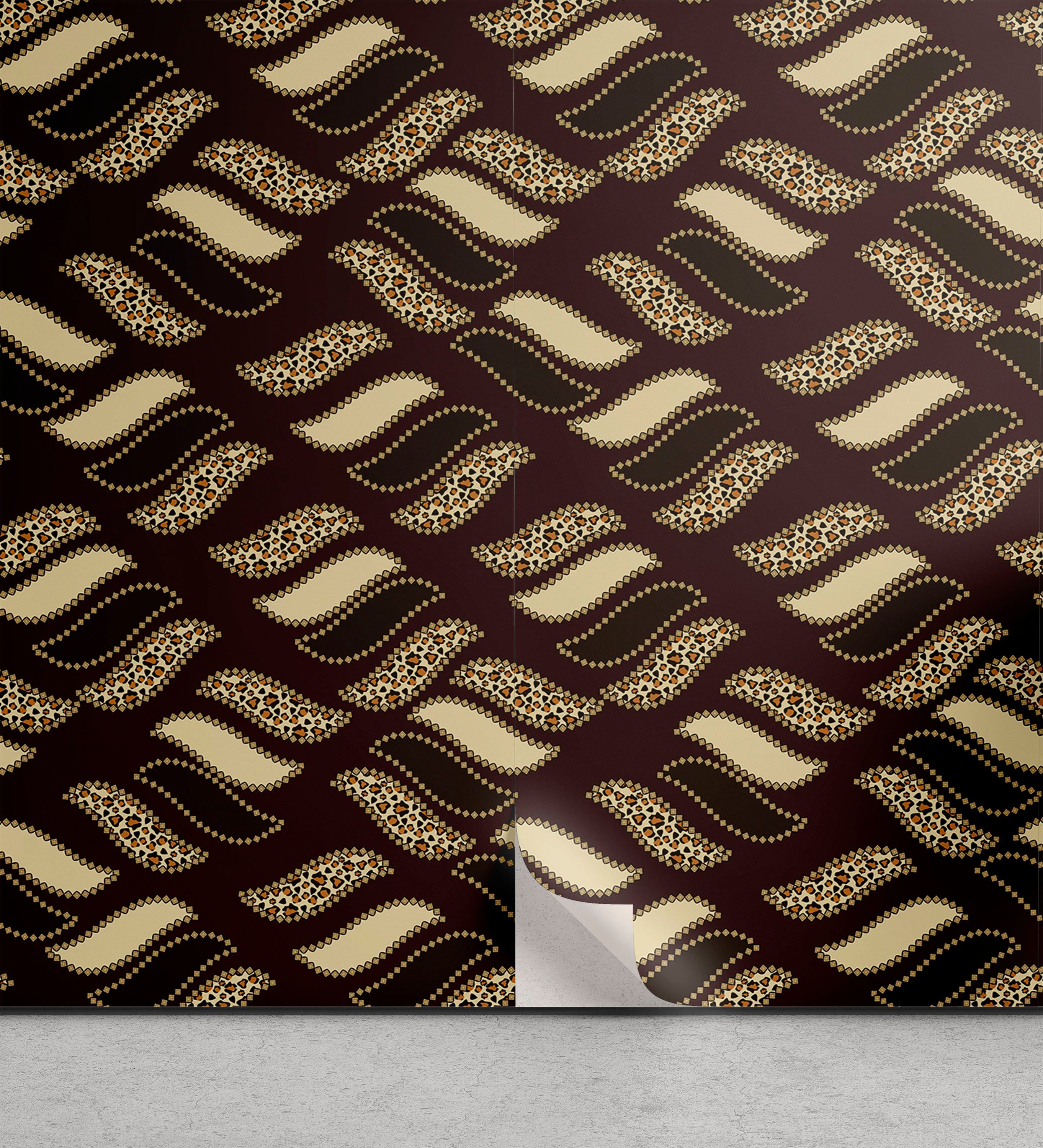 Abakuhaus Vinyltapete selbstklebendes Wohnzimmer Küchenakzent, afrikanisch Indigene Cheetah Haut