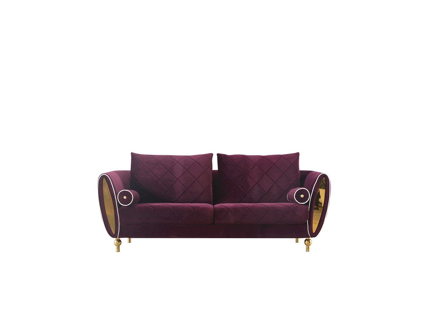 mit Sofa Europe JVmoebel 2-Sitzer Design in Neu, Luxus Made Polster Edelstahlelementen