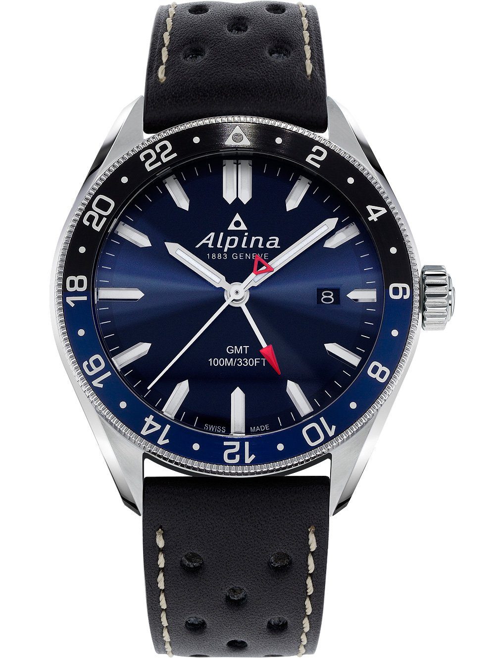Alpina Quarzuhr Alpina AL-247NB4E6 Alpiner GMT Herrenuhr 42mm 10ATM Alpina AL-247NB4E6 Alpiner GMT Herrenuhr 42mm 10ATM