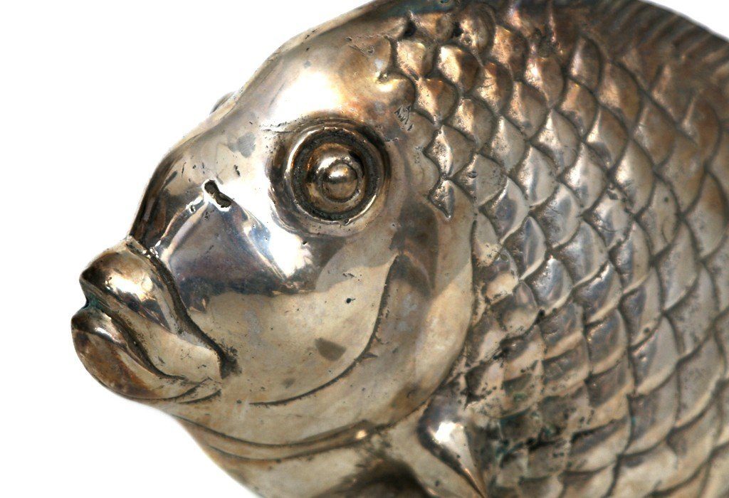 Brillibrum Dekofigur Metallfigur Fisch Messing Tischdekoration Maritime Dekofigur Fisch