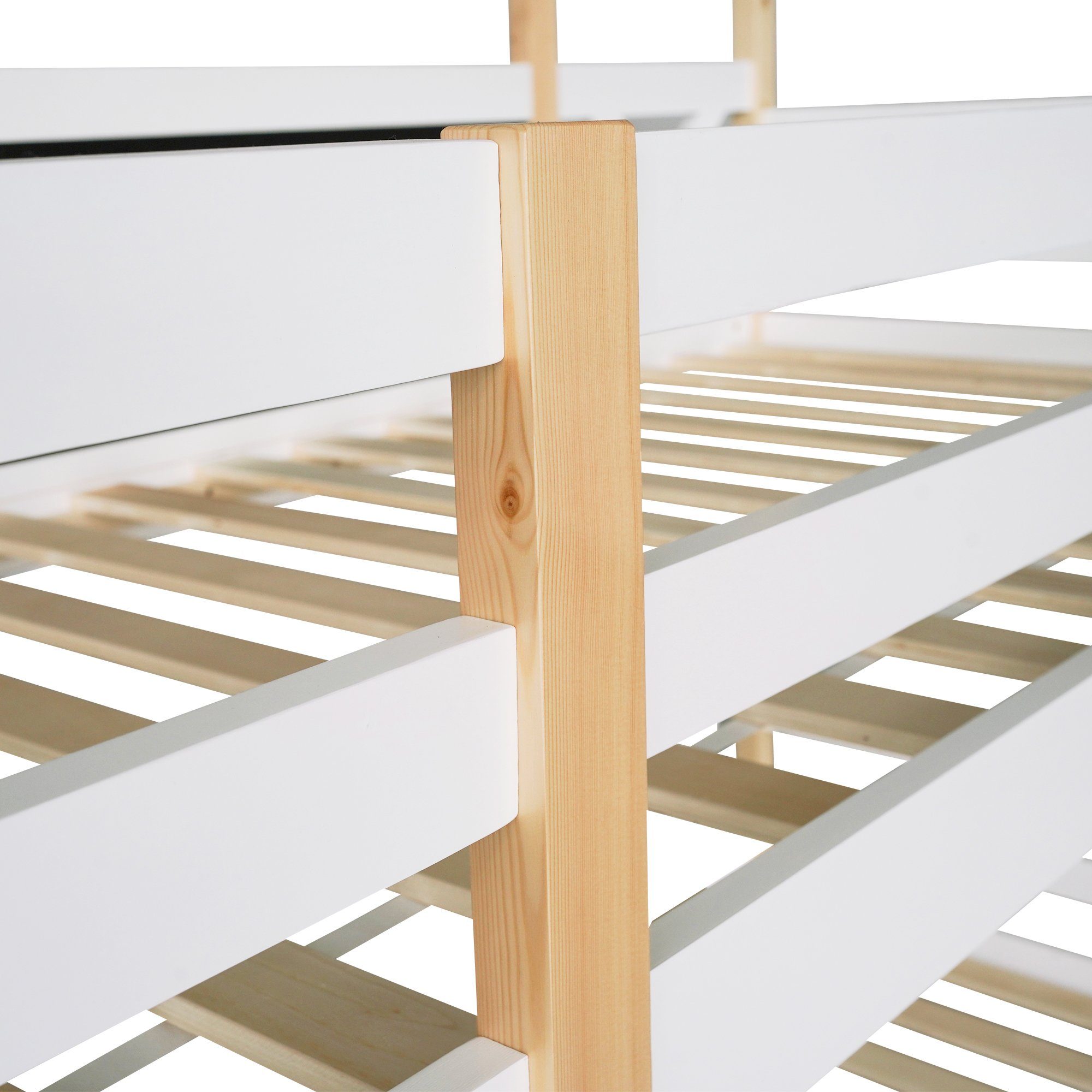 Etagenbett Treppe Schubladen Kinder Kiefer Ulife für Kinderbett /Leiter 90x200cm, 2 Hochbett 3 mit