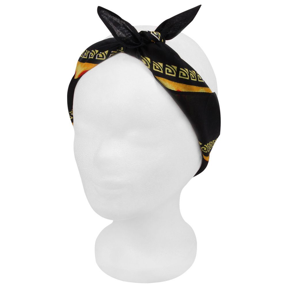 Baumwolle Kopftuch hot Halstuch schwarz Farbe: Design Beanie Design: Flammen, Goodman 100%