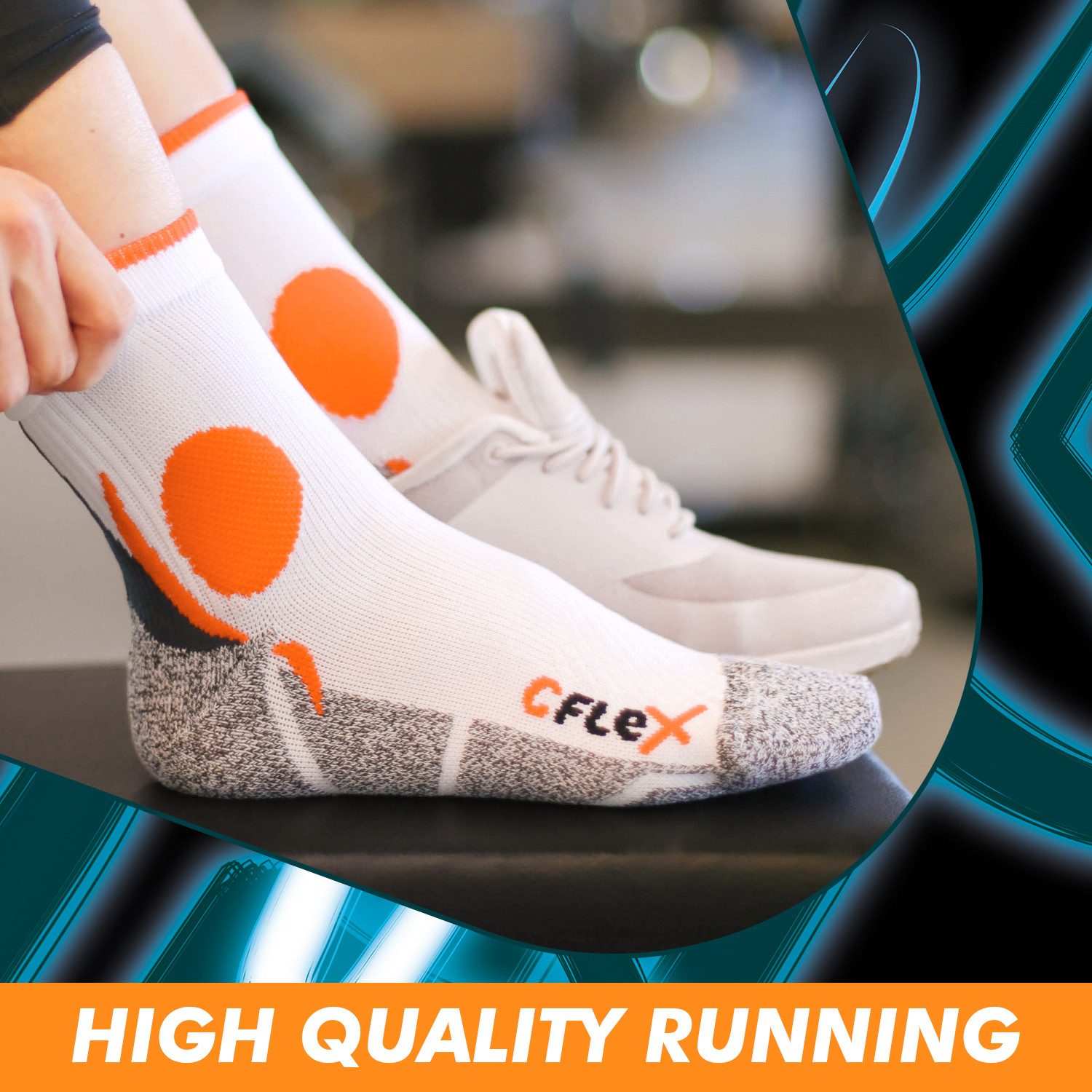 CFLEX Sportsocken Damen und Herren Running Funktionssocken (4 Paar) Laufsocken