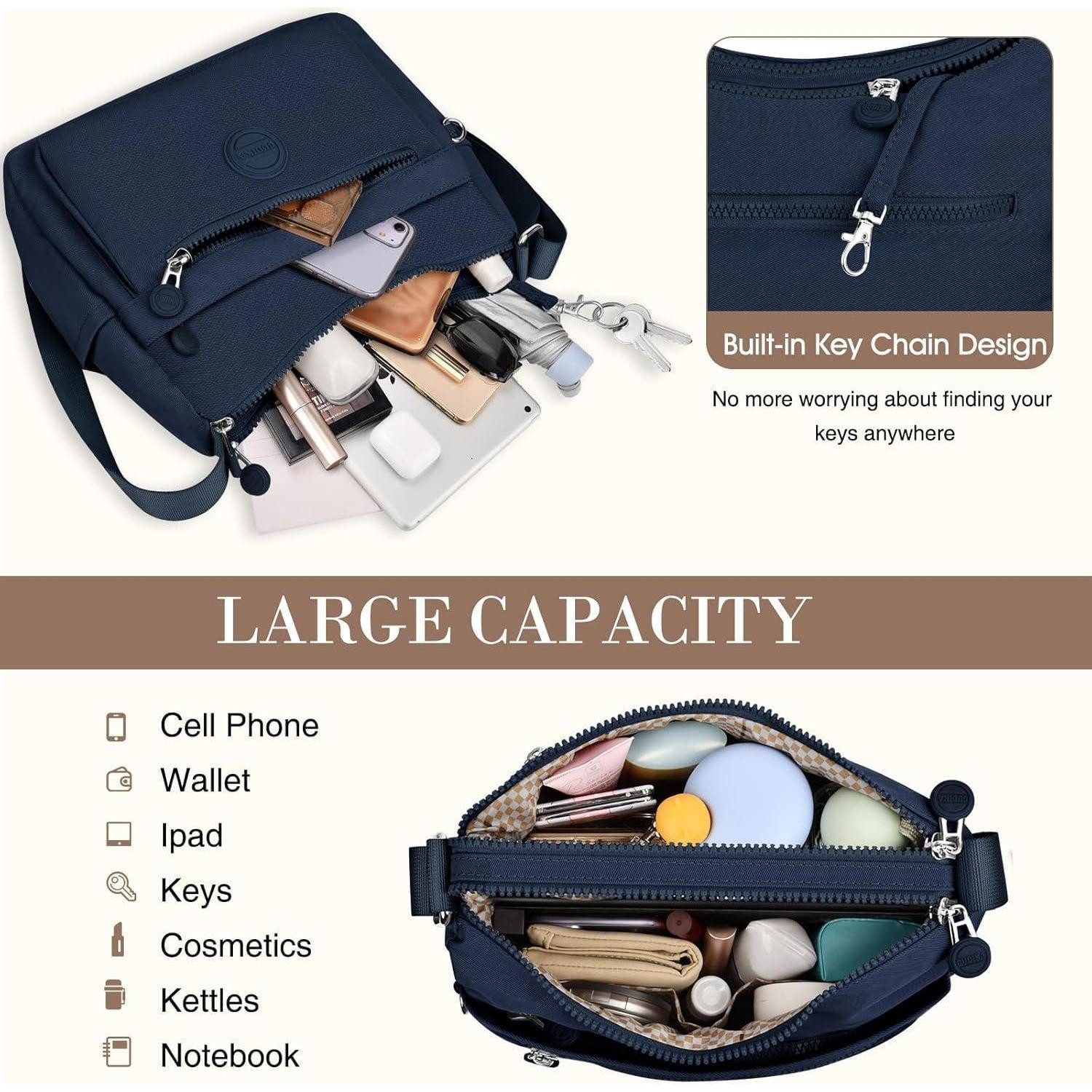 LuxusKollektion Umhängetasche Umhängetasche Damen Mittelgroß Wasserdicht Nylon Crossbody Verstellbar