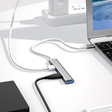 Rutaqian USB C Hub 4-in-1 Dock USB C Adapter für MacBook M1, iPad Pro und Mehr Notebook-Adapter USB-C zu USB-C