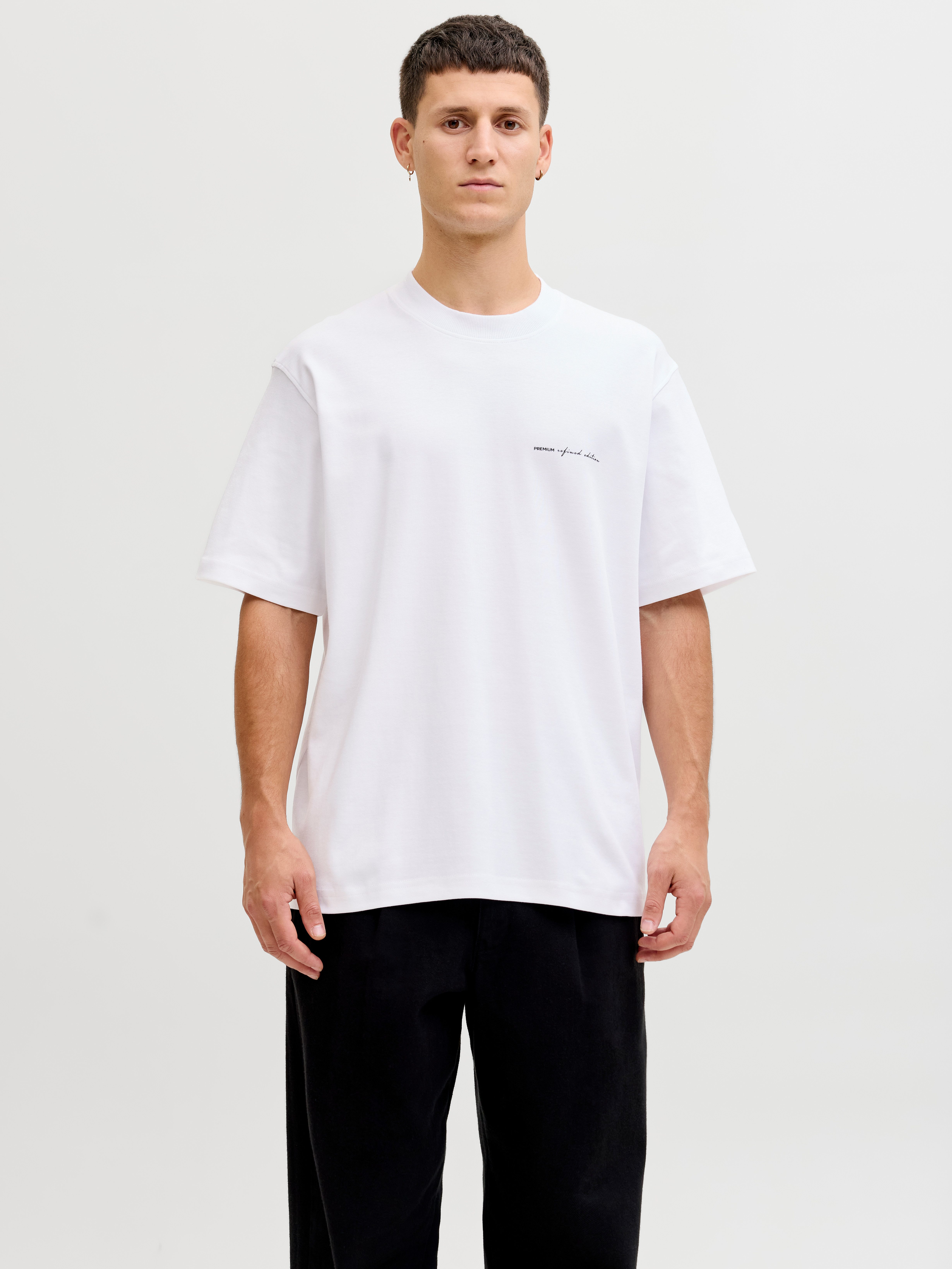 Jack & Jones T-Shirt JPRBLAOWEN SS BRANDING TEE SN Baumwollmischung, relaxed fit