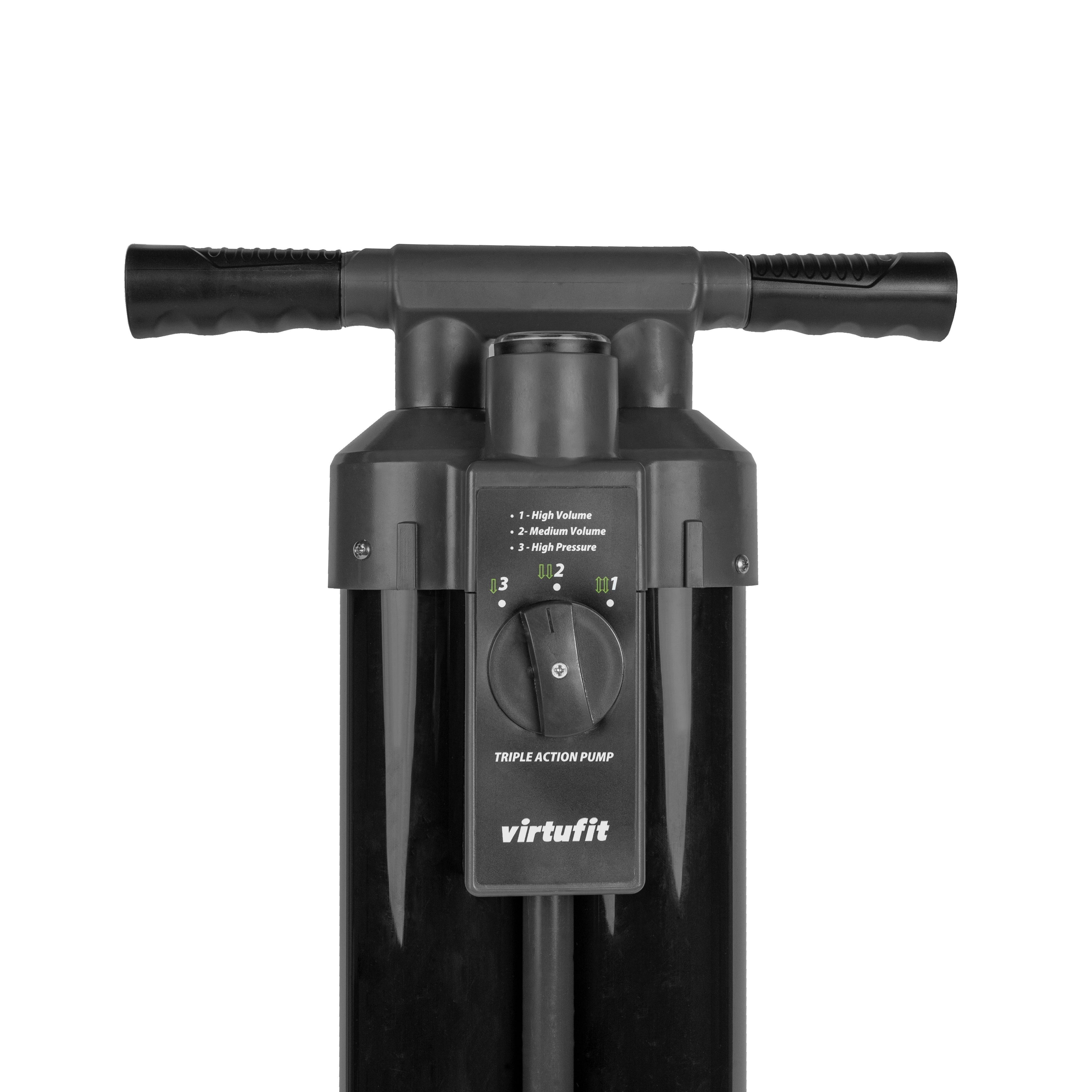 VirtuFit SUP-Pumpe VirtuFit Triple Action Pumpe 3-Stufen mit Druckmesser
