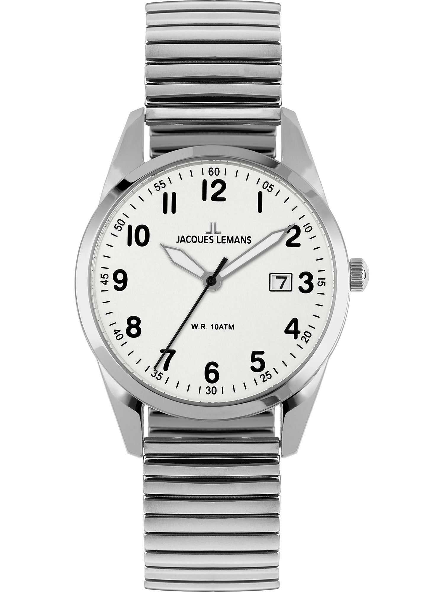 Jacques Lemans Quarzuhr Jacques Lemans Herren-Uhren Analog Quarz, Klassikuhr weiß