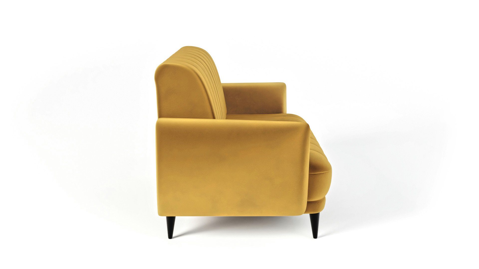 Siblo 2-Sitzer Zweisitzer-Sofa Zweisitziges Elegantes 2 Rolo - Sofa Gelb