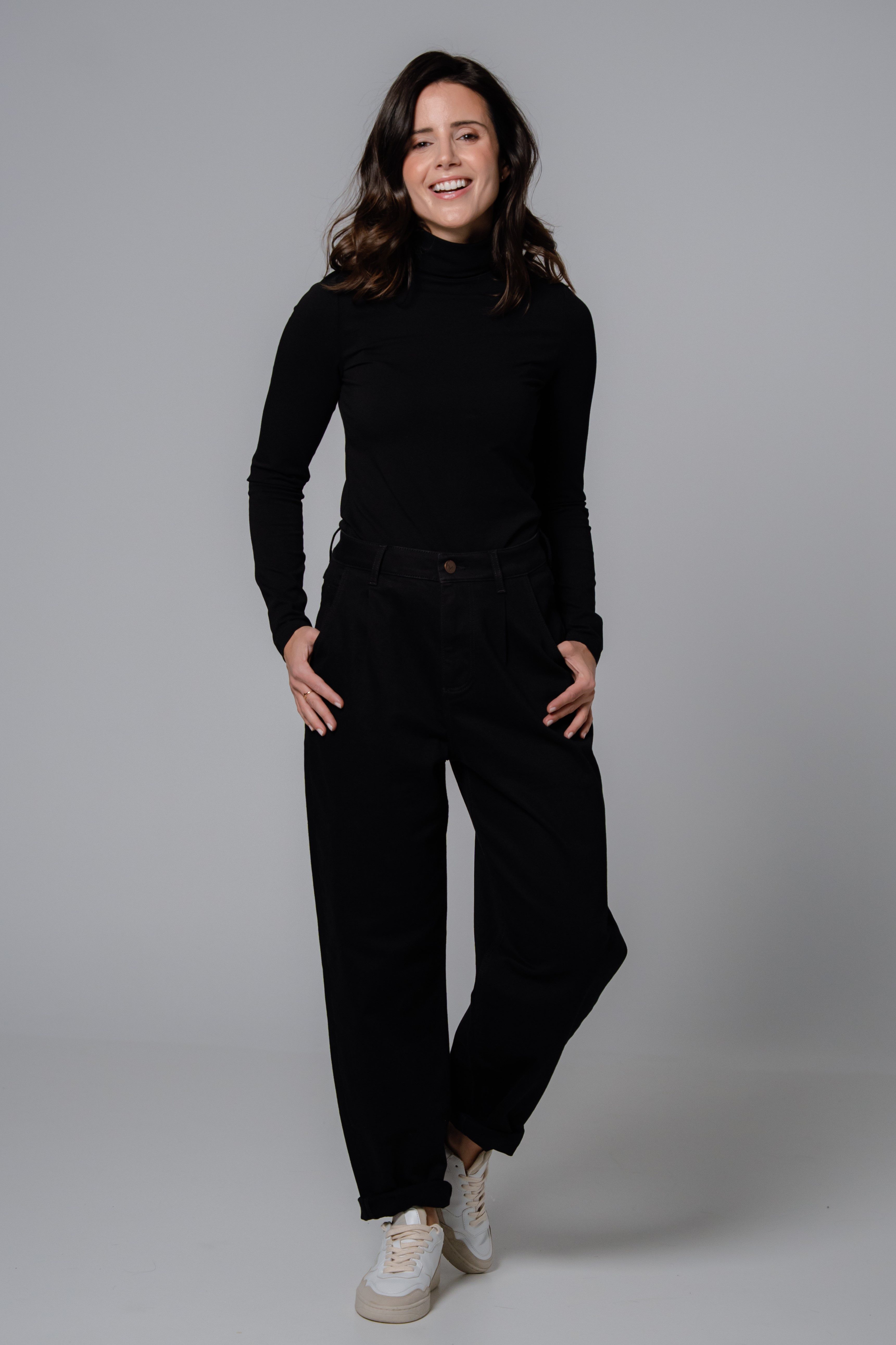 High-waist-Jeans fv-Bel:la Balloon, High Waist, Stay Black Denim